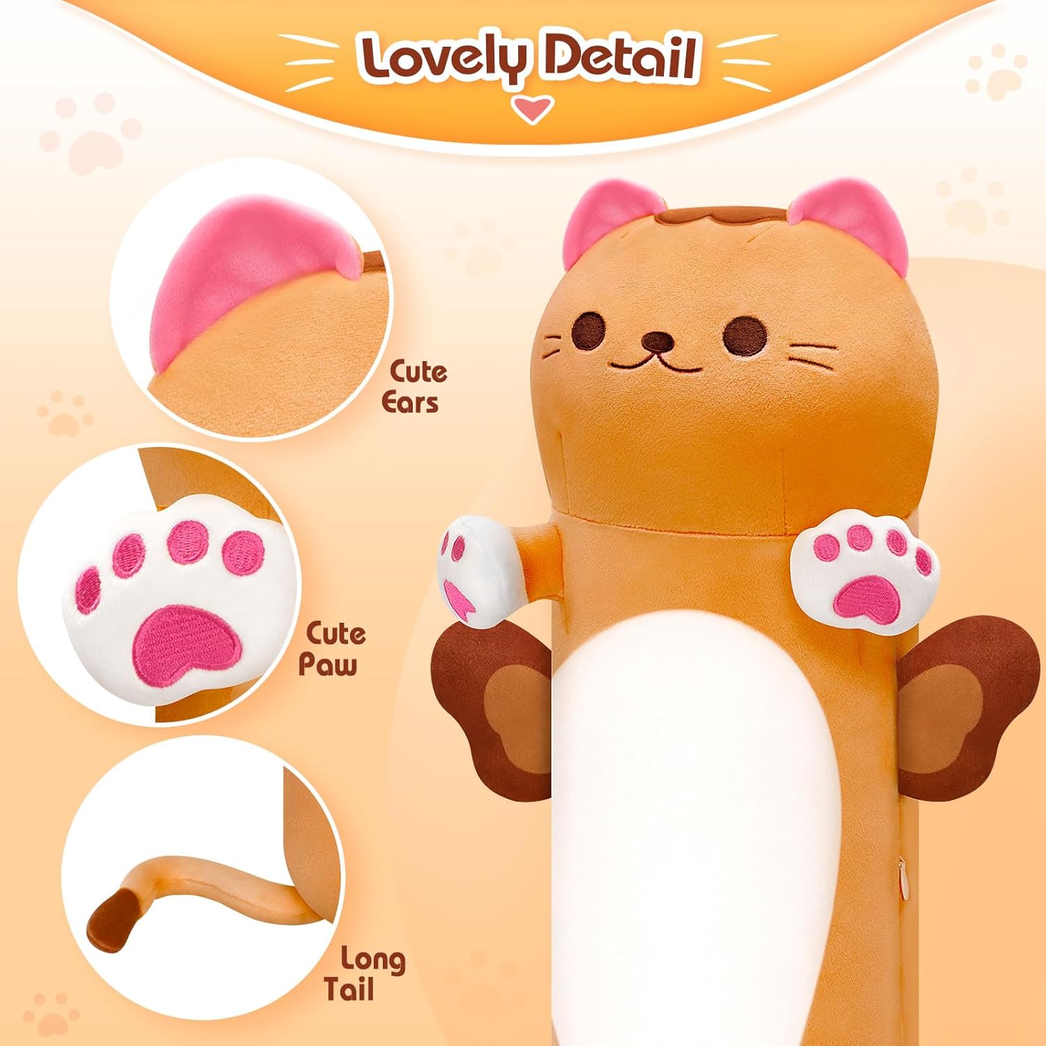 Kawaii Cat Plush Pillow
