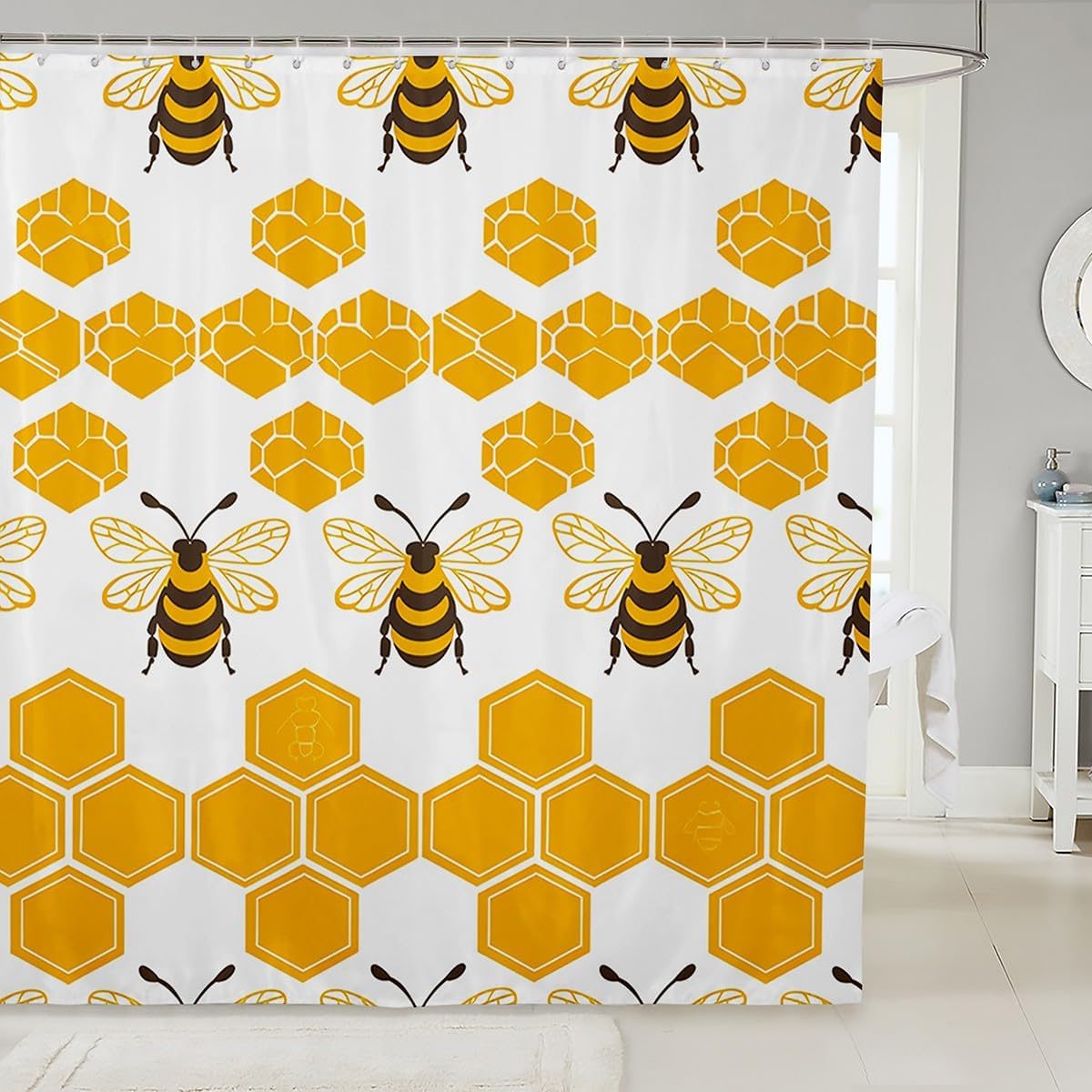 Feelyou Honeycomb shower curtain - Unique bath design