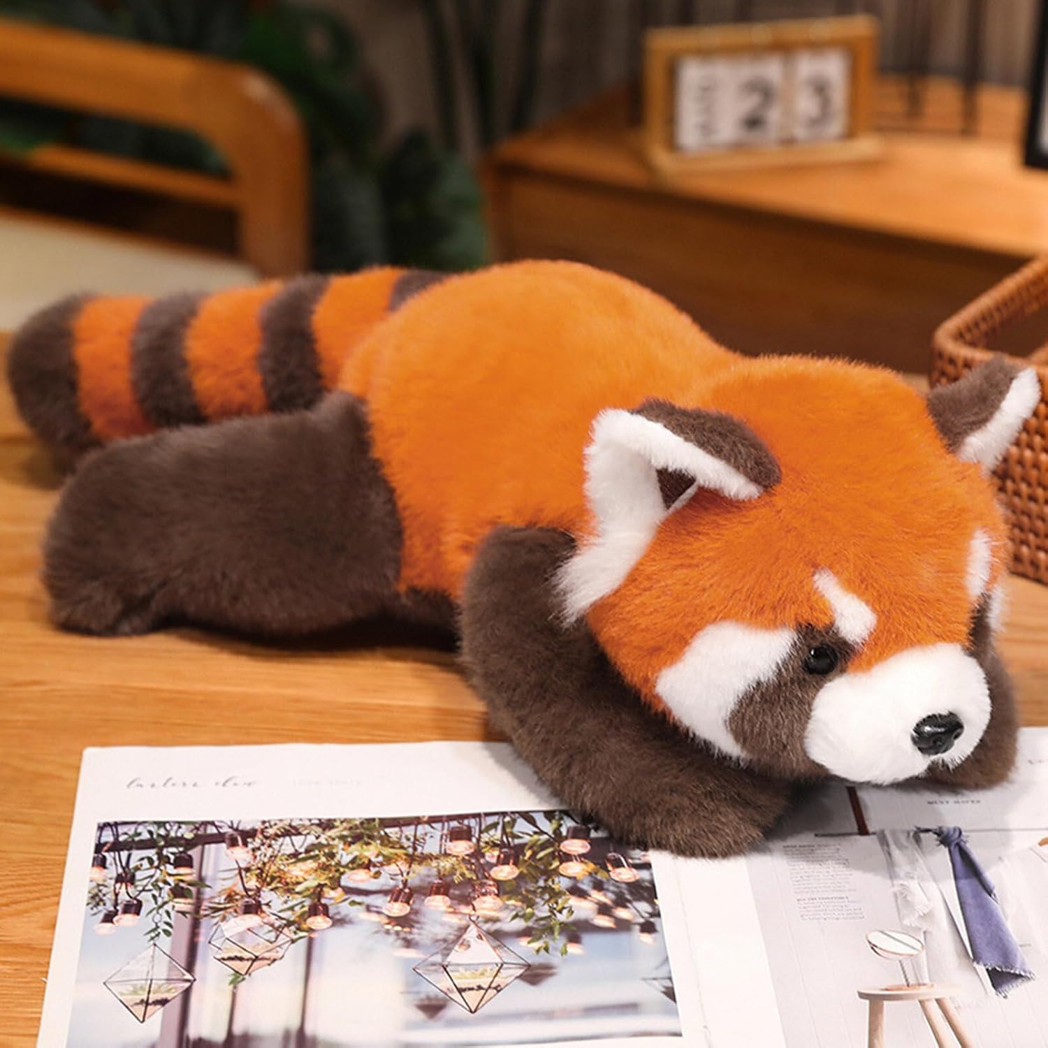 Relaxing Red Panda Plush Pillow for Kids and Adults