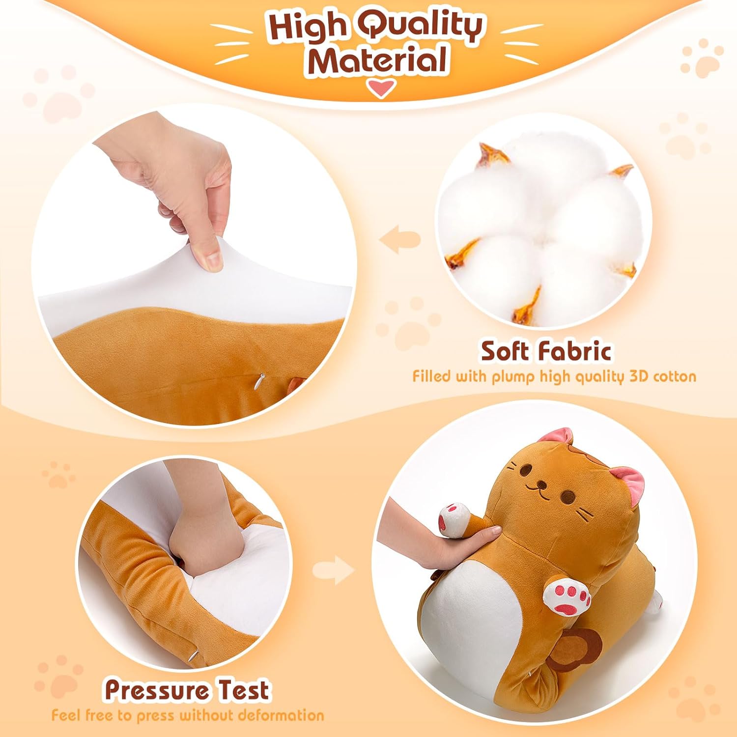 Kawaii Cat Plush Pillow