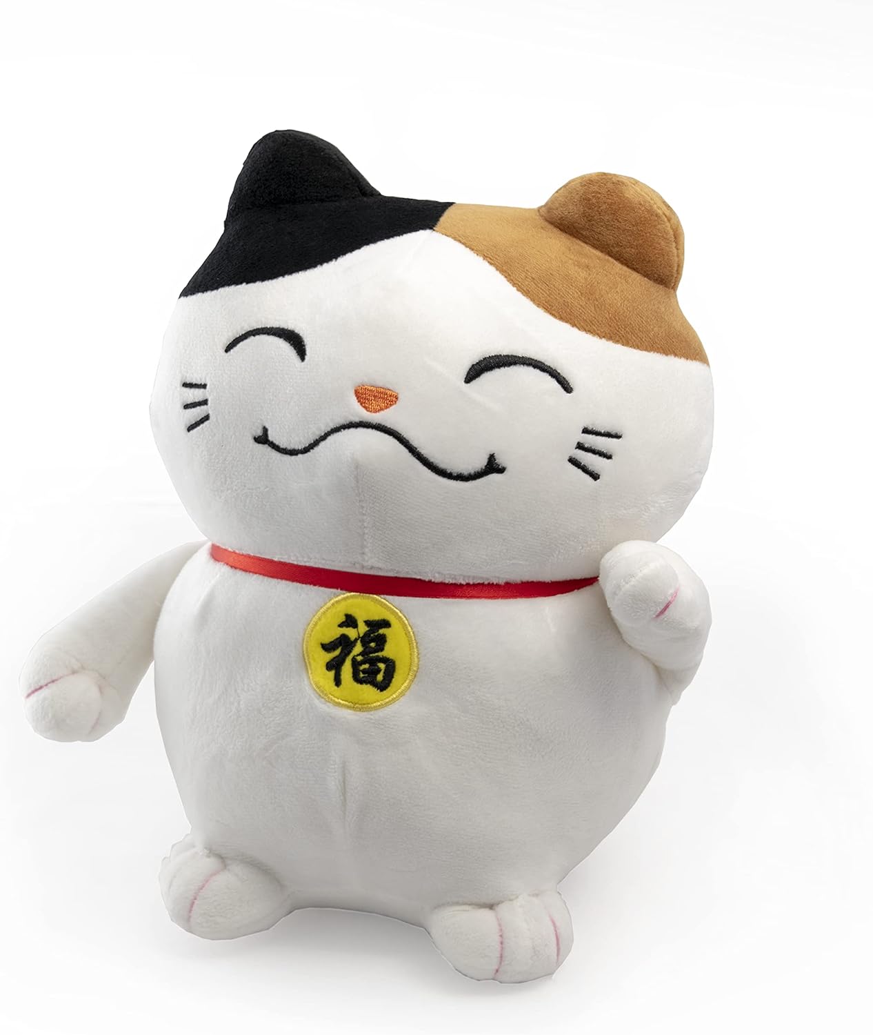 PrivateKeyed Kawaii Lucky Cat Plush with Waving Arm Ultra-Soft and Hypoallergenic