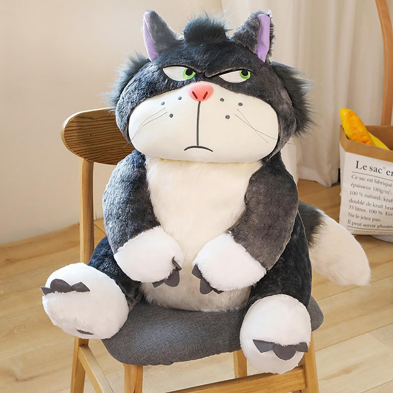 Cute Plush Cat Toy Cinderellas Cat Lucifer for Kids