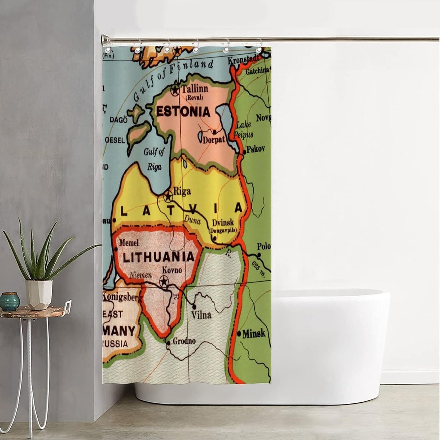 Premium 36x72 Inch Bathroom Shower Curtain Set