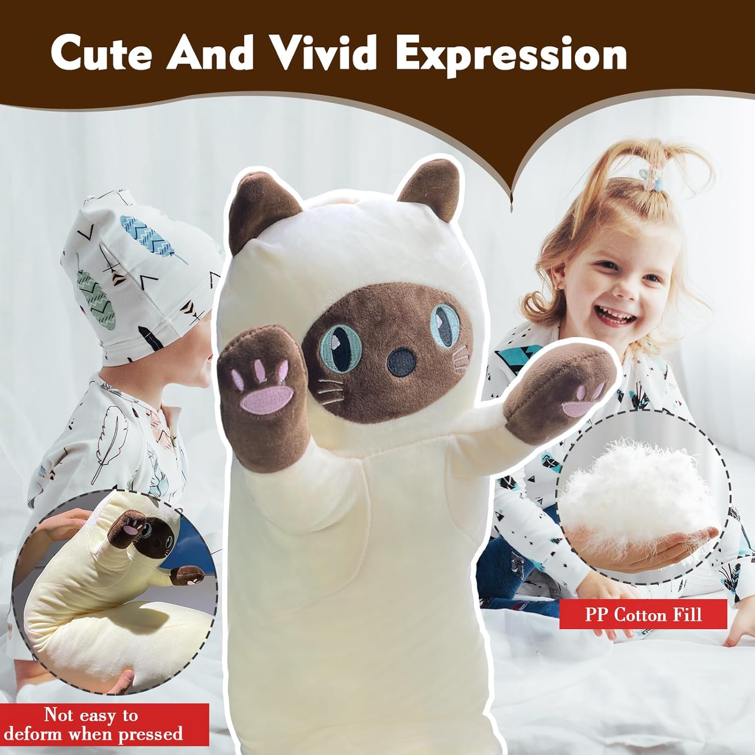 Kitty Comfy Cat Plush Pillow