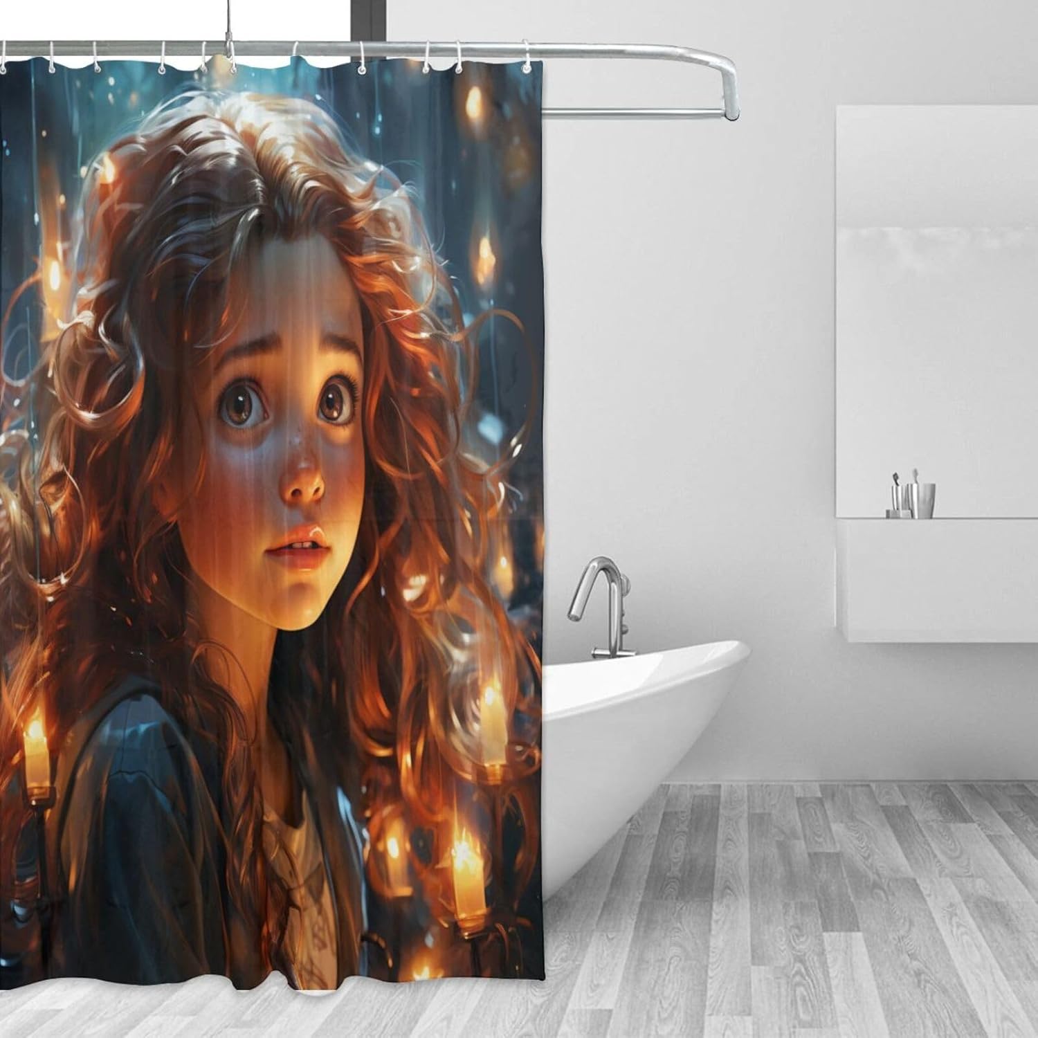 Cute Modern Boho Shower Curtain