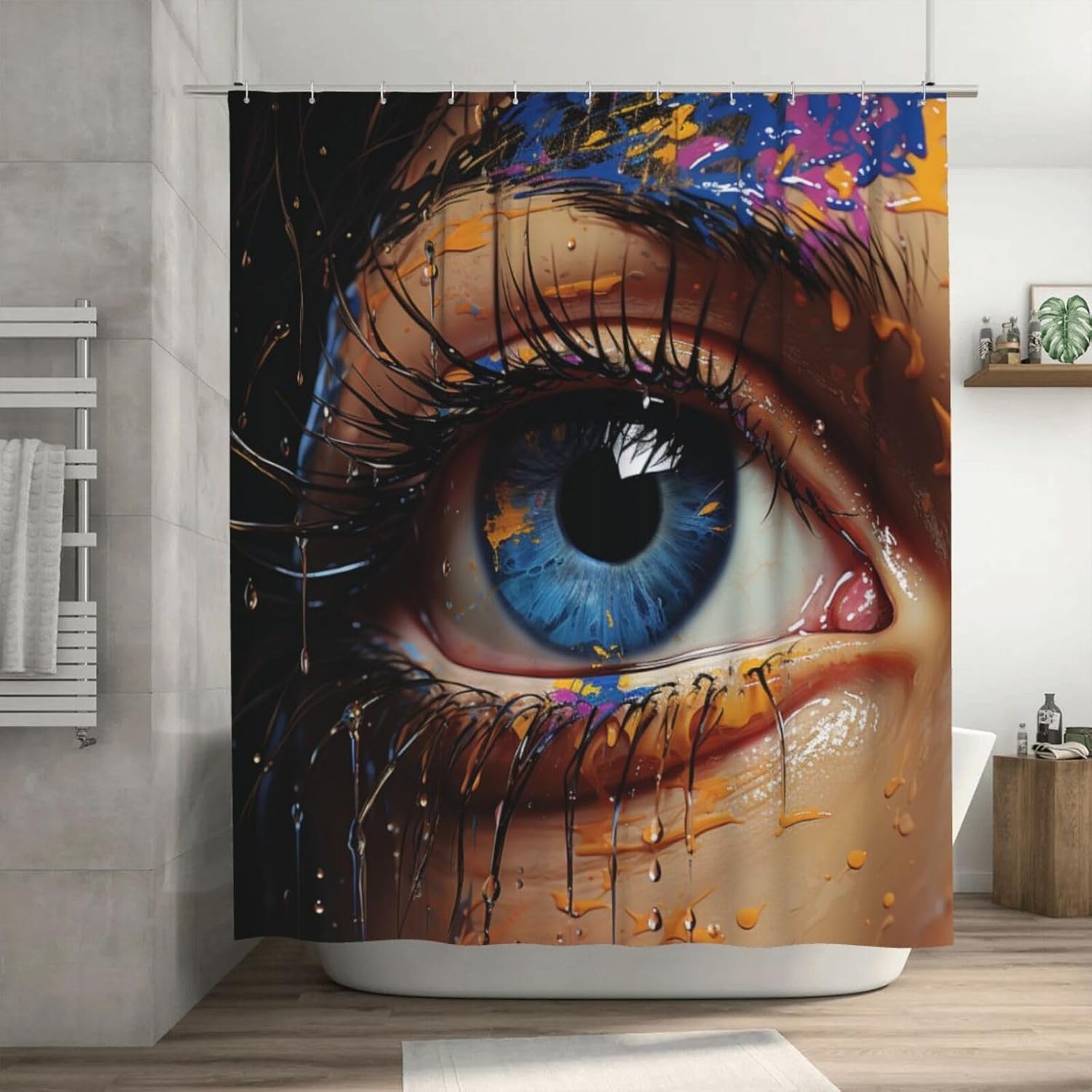 Stylish Blue Eye Shower Curtain