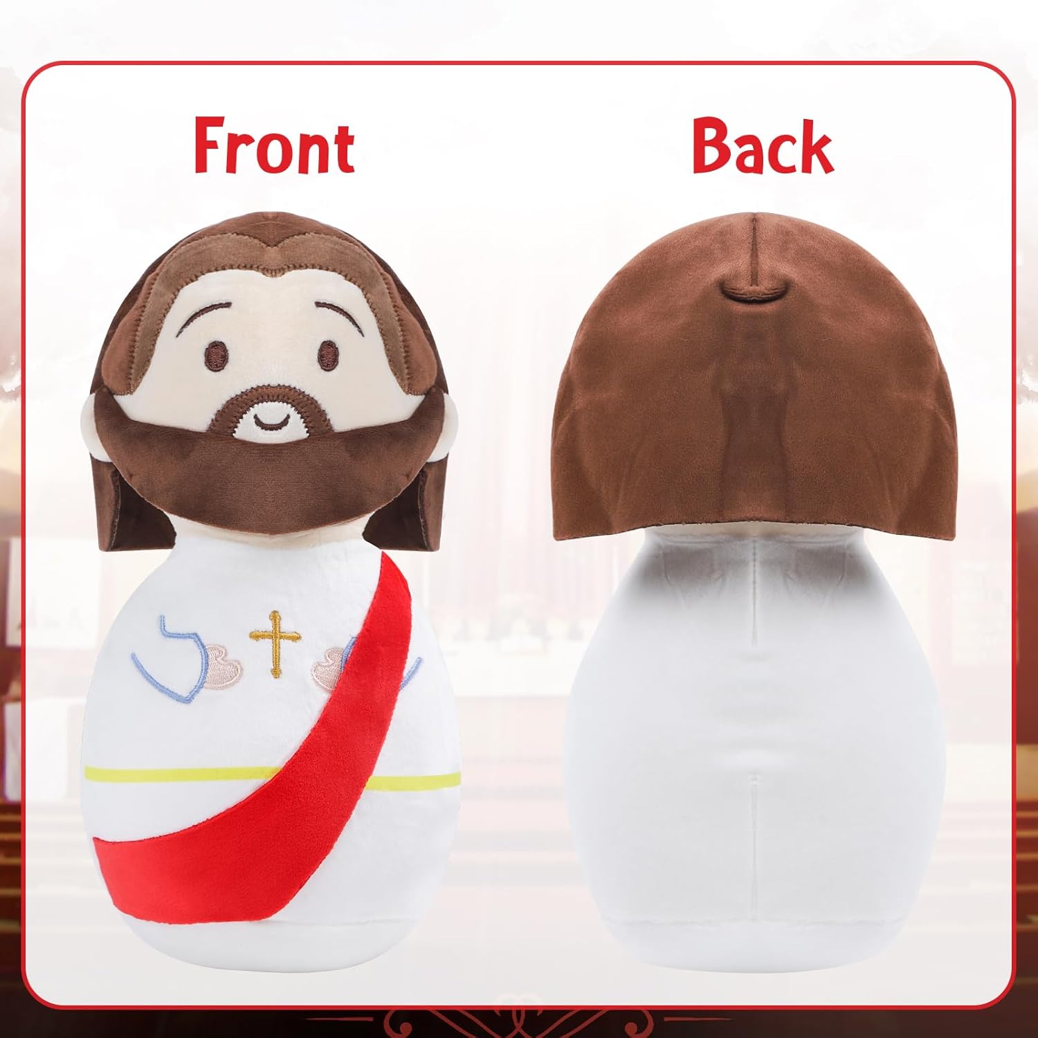 Sturdy Plush Jesus Figure for Kids 11 Inch