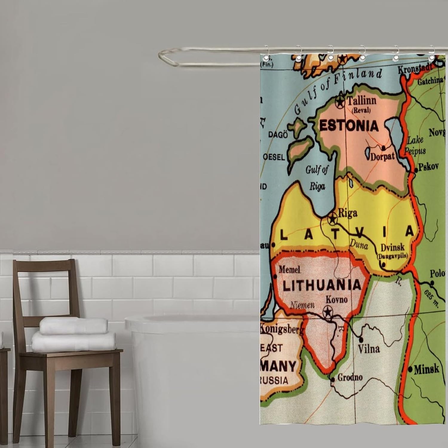 Premium 36x72 Inch Bathroom Shower Curtain Set