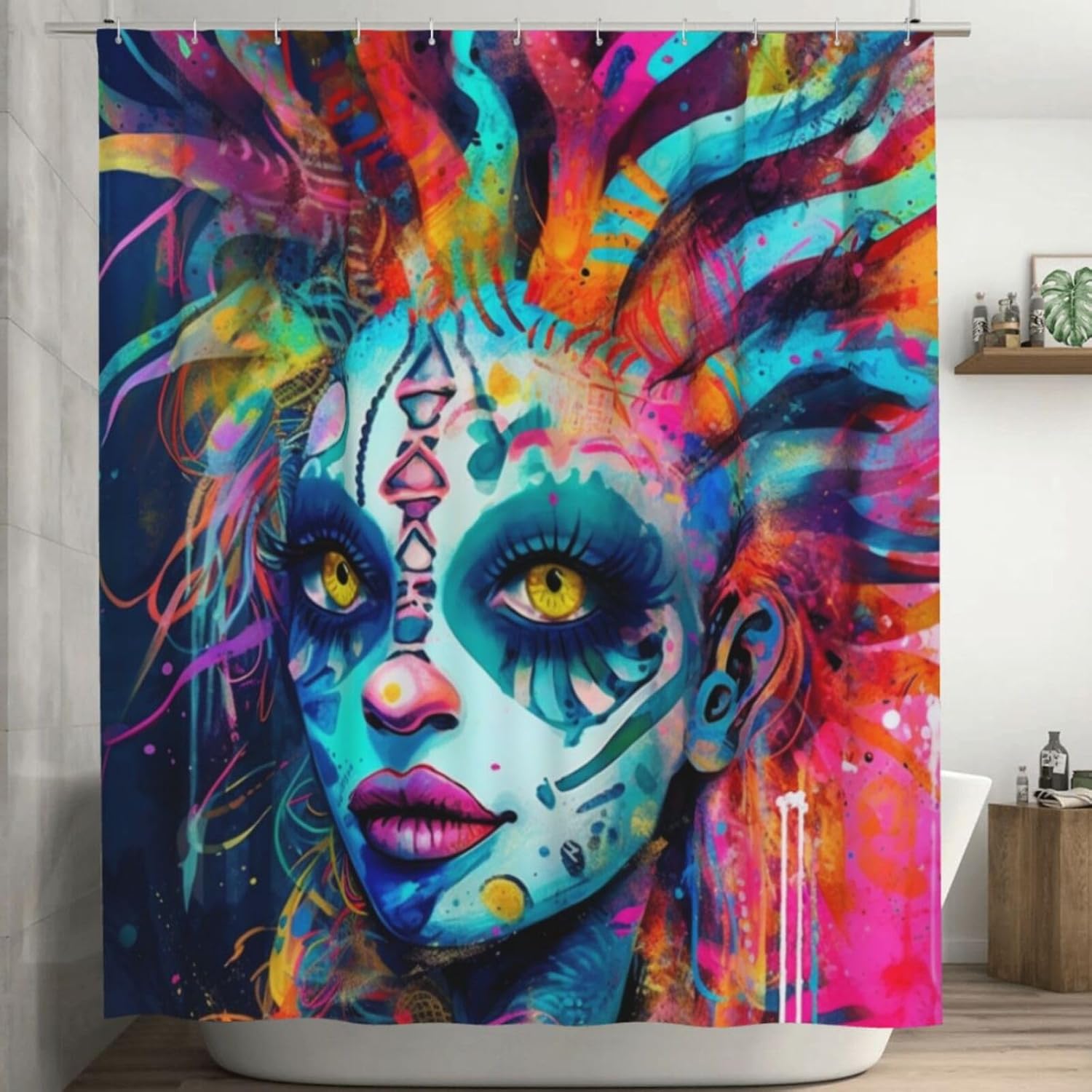 Abstract Boho Shower Curtain Set for Your Home