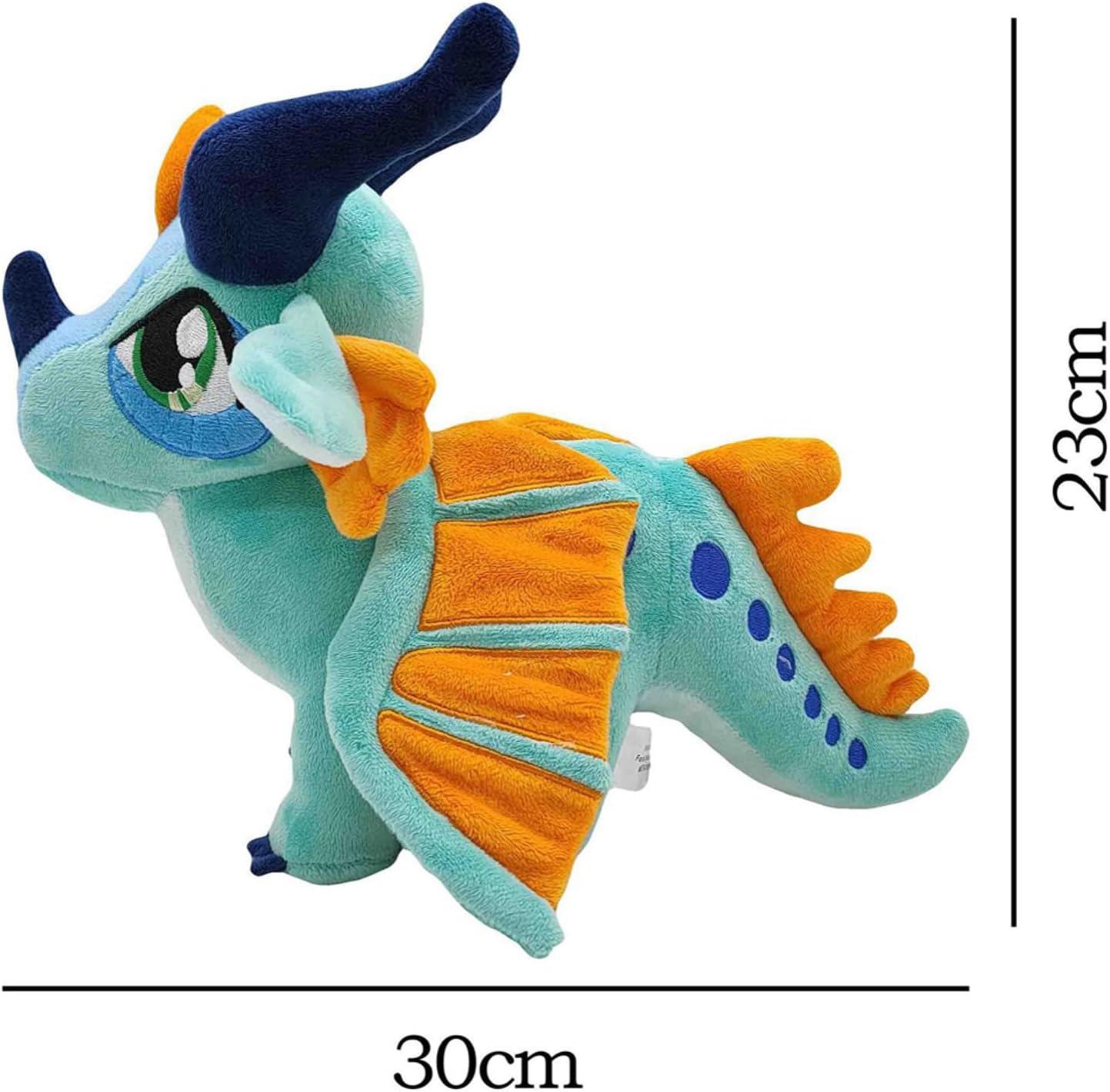 AngelGift Dragon Plush 12 Soft Flying Sky Blue Dragon Pillow Doll