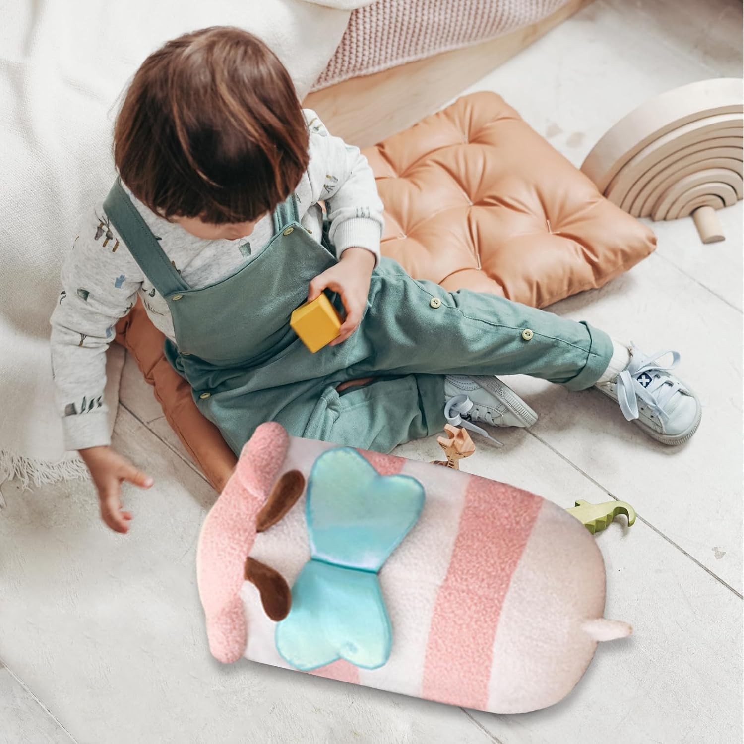 Cute Plush Pillow Kawaii Animal Toy for Kids Pink Design