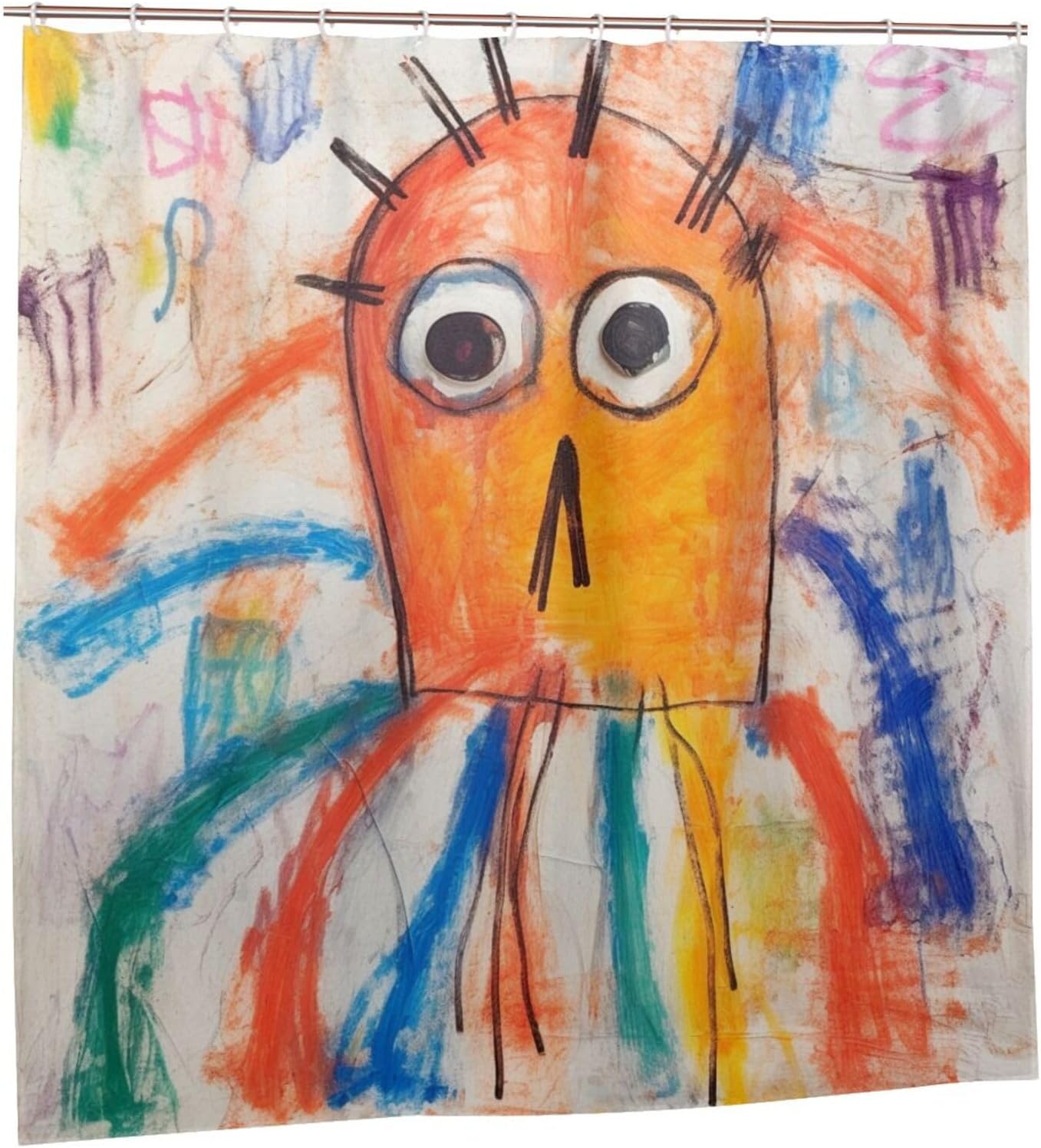 Abstract Octopus Shower Curtain Set for Bathrooms
