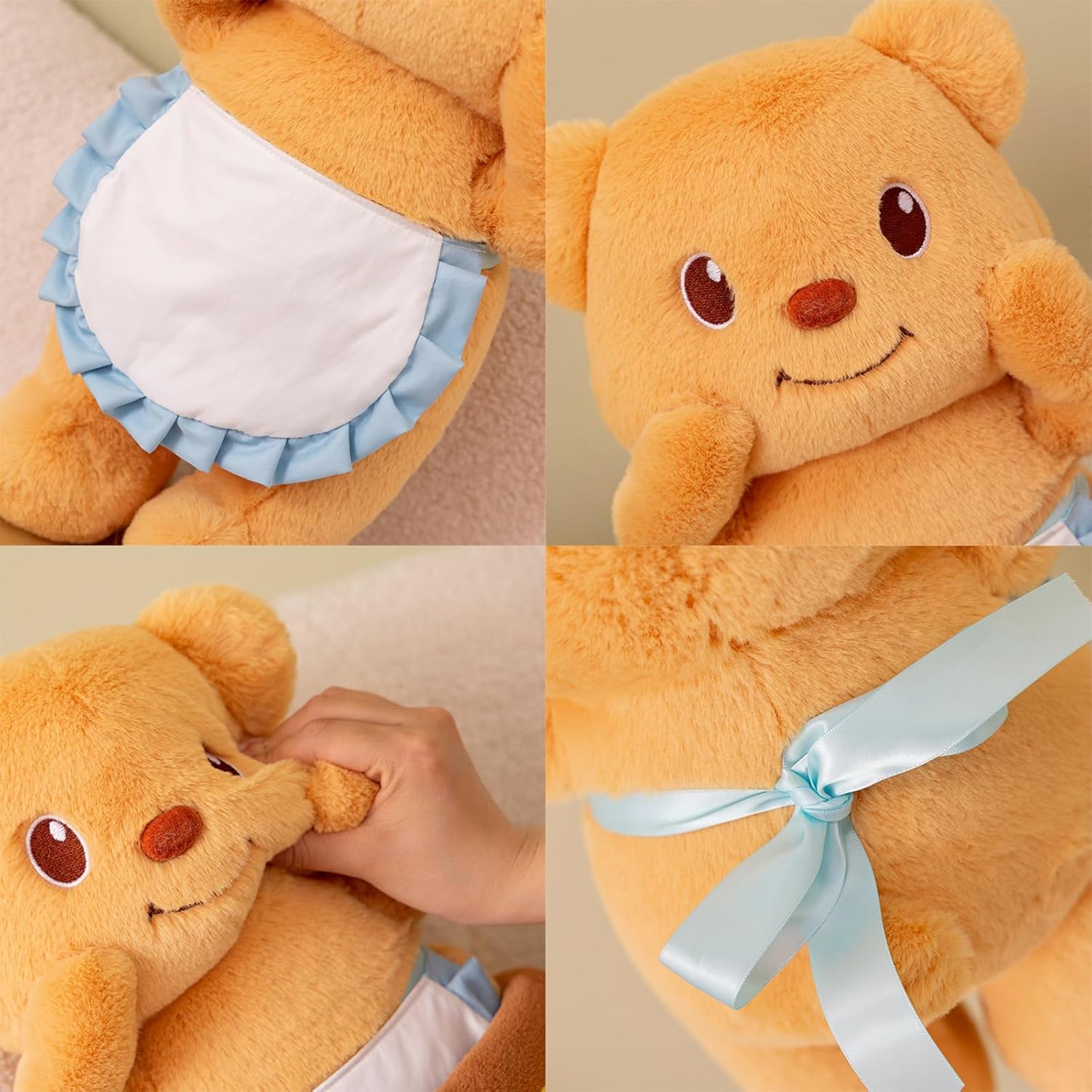 Plush Bear Pillow with Honey Bar Bear Stuffed Animal