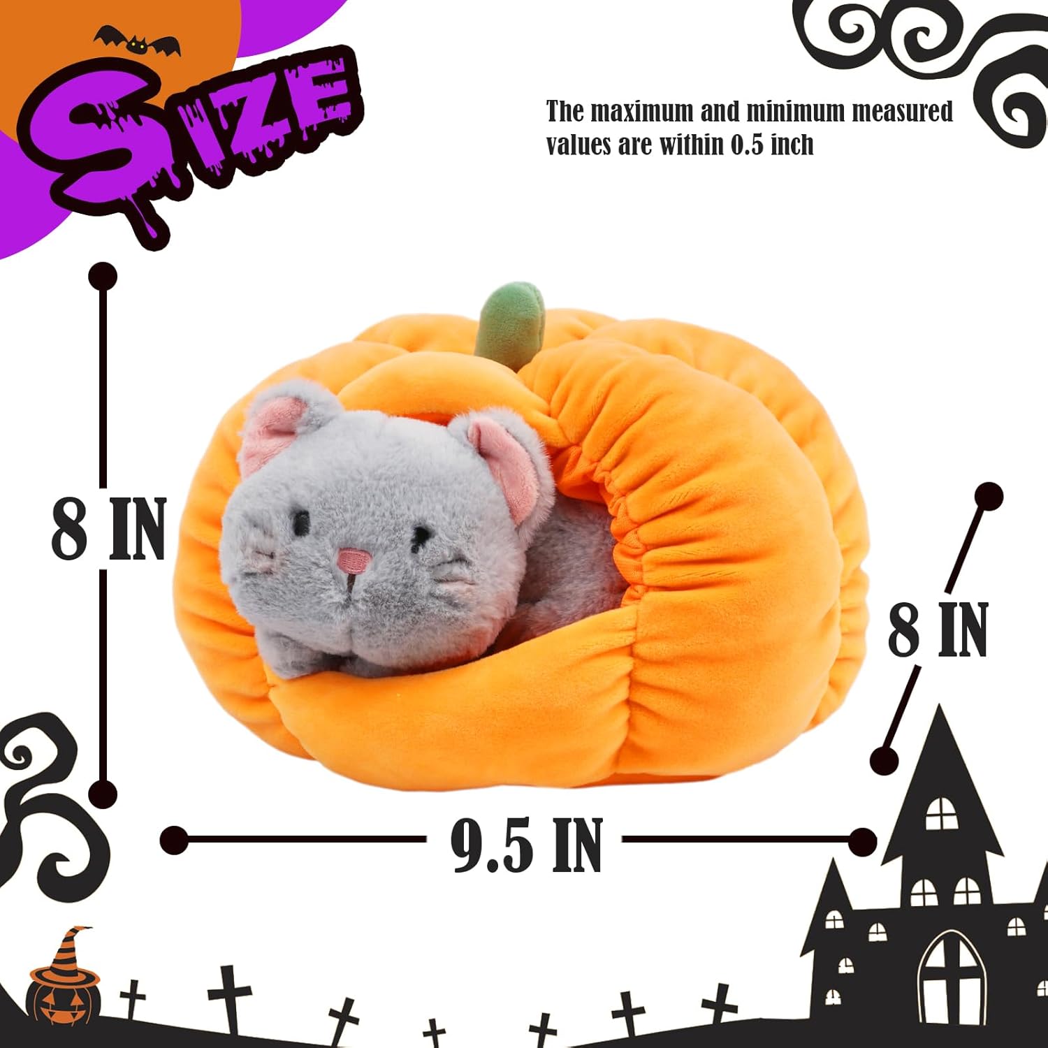 Funny Halloween Cat Pumpkin Playset