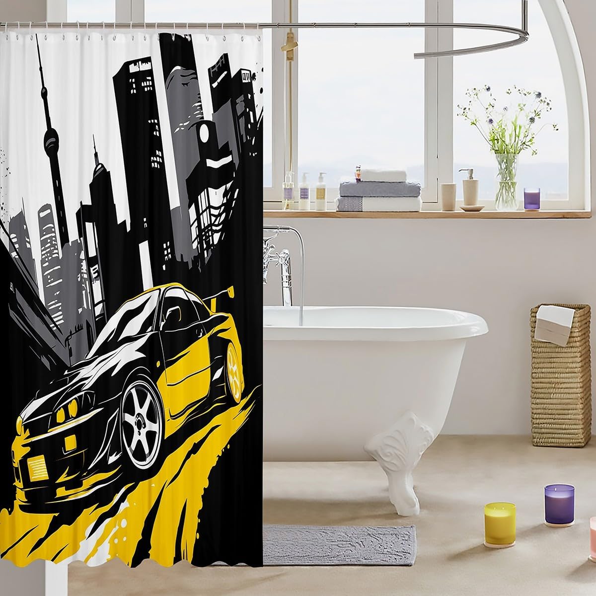 Car Racing Bath curtains