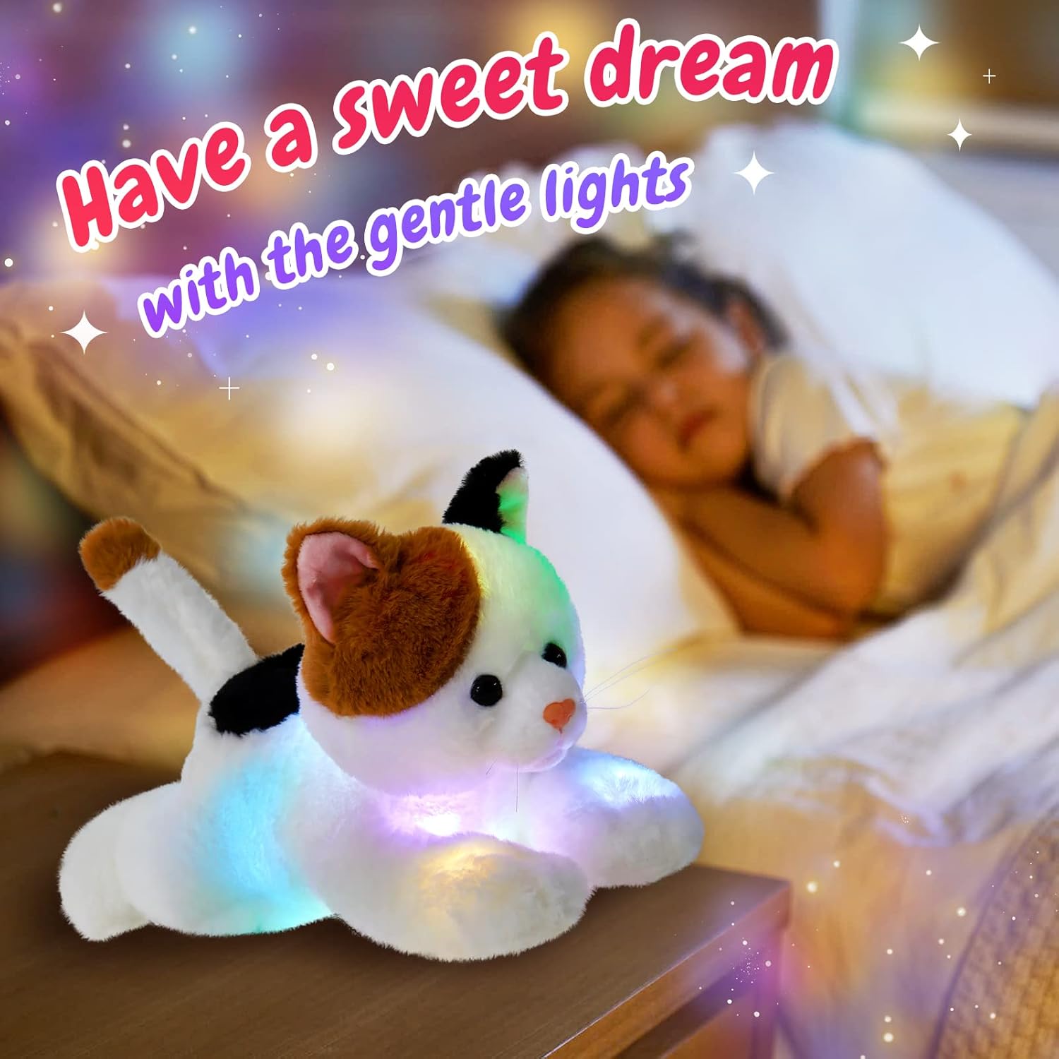 Glow Guards LED Capital Cat Plush Pillow
