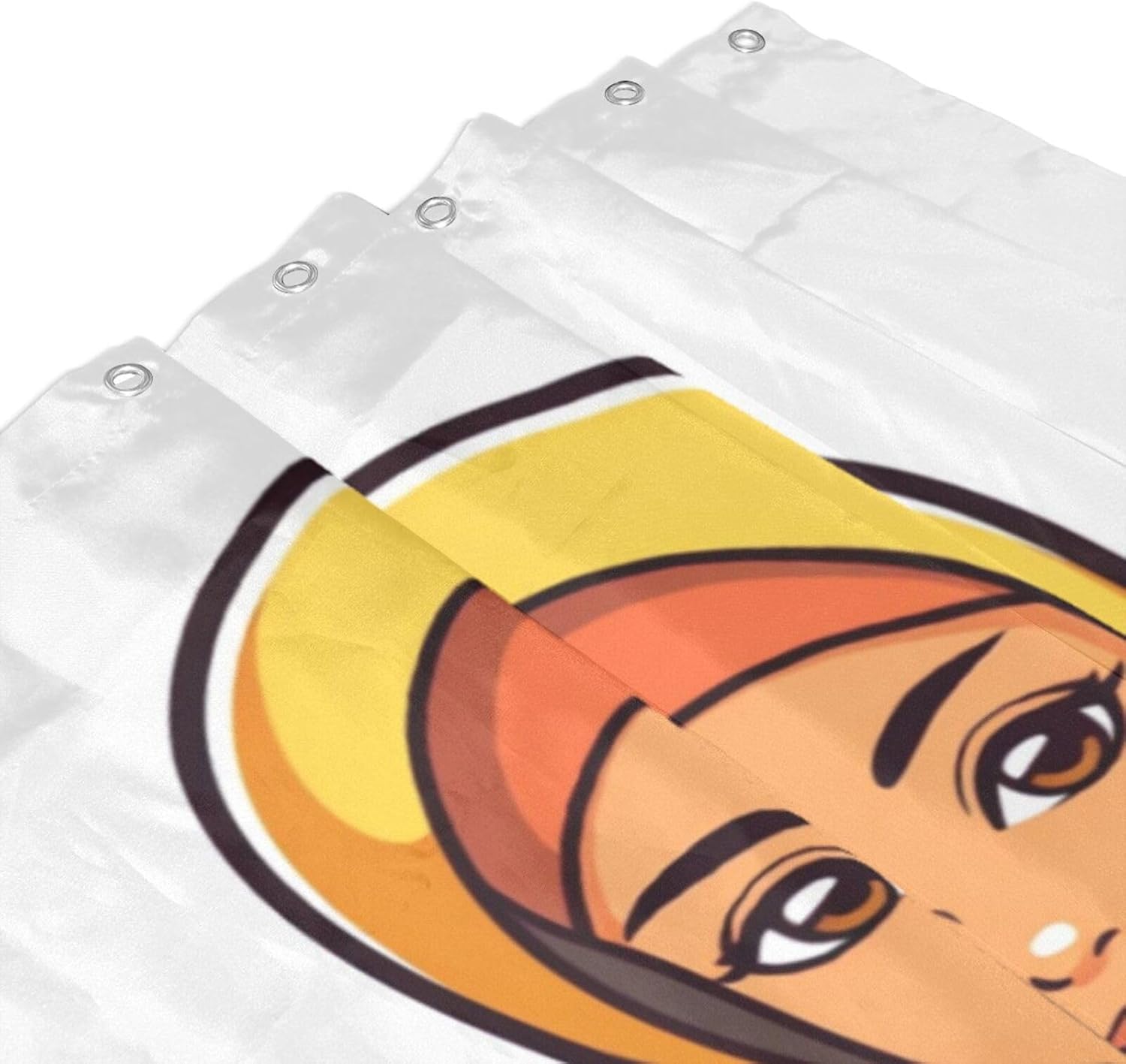 Cartoon Girl Shower Curtain Set