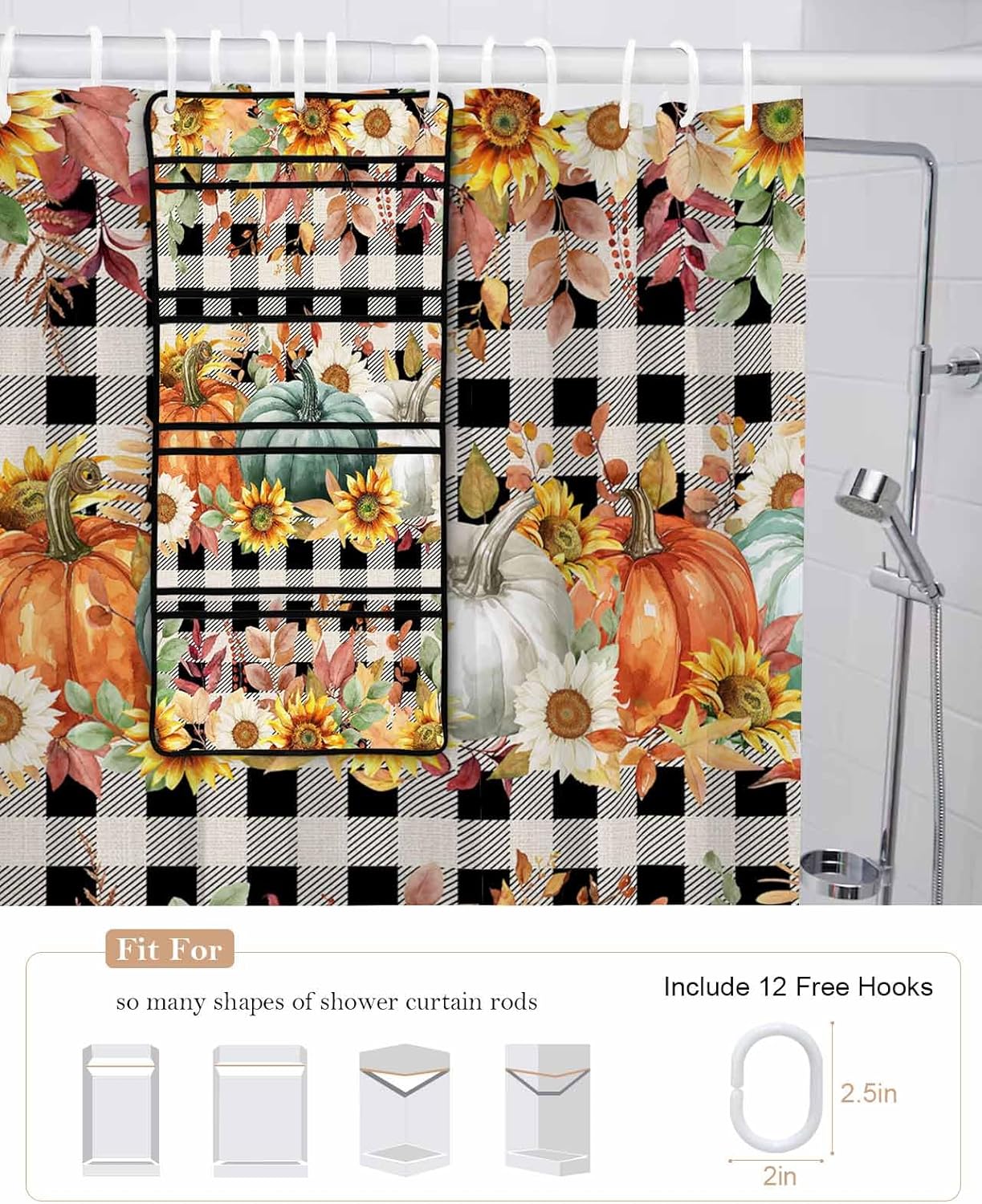 Fashionable Water-resistant Mesh Shower Curtain Set