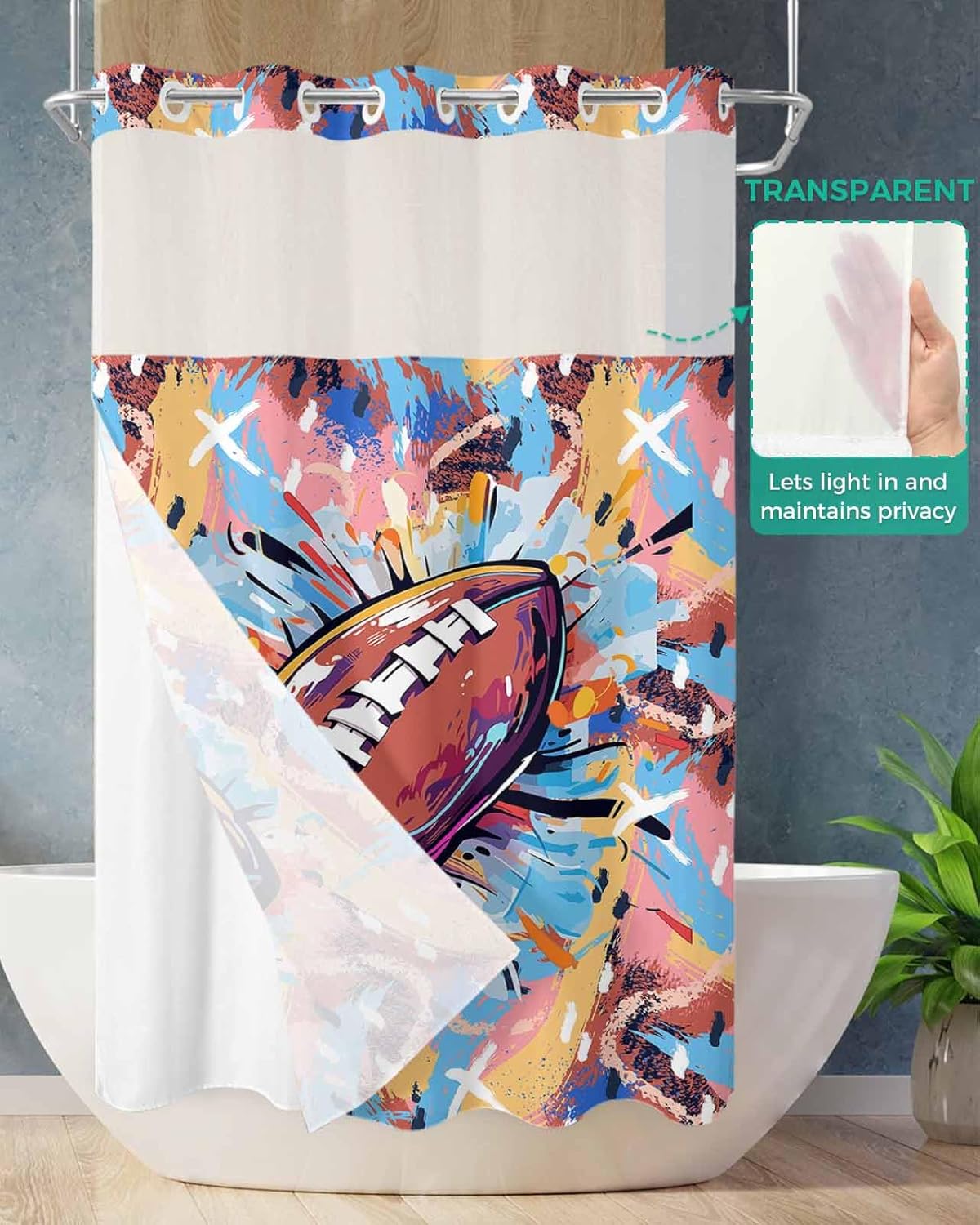 No Hook Cloth Fabric Showers - Waterproof Stylish