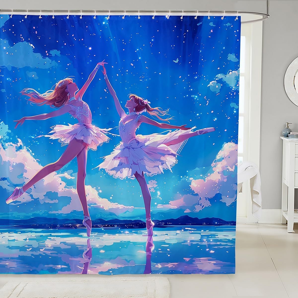Ballet-Theme 72x72 Shower Curtain Set