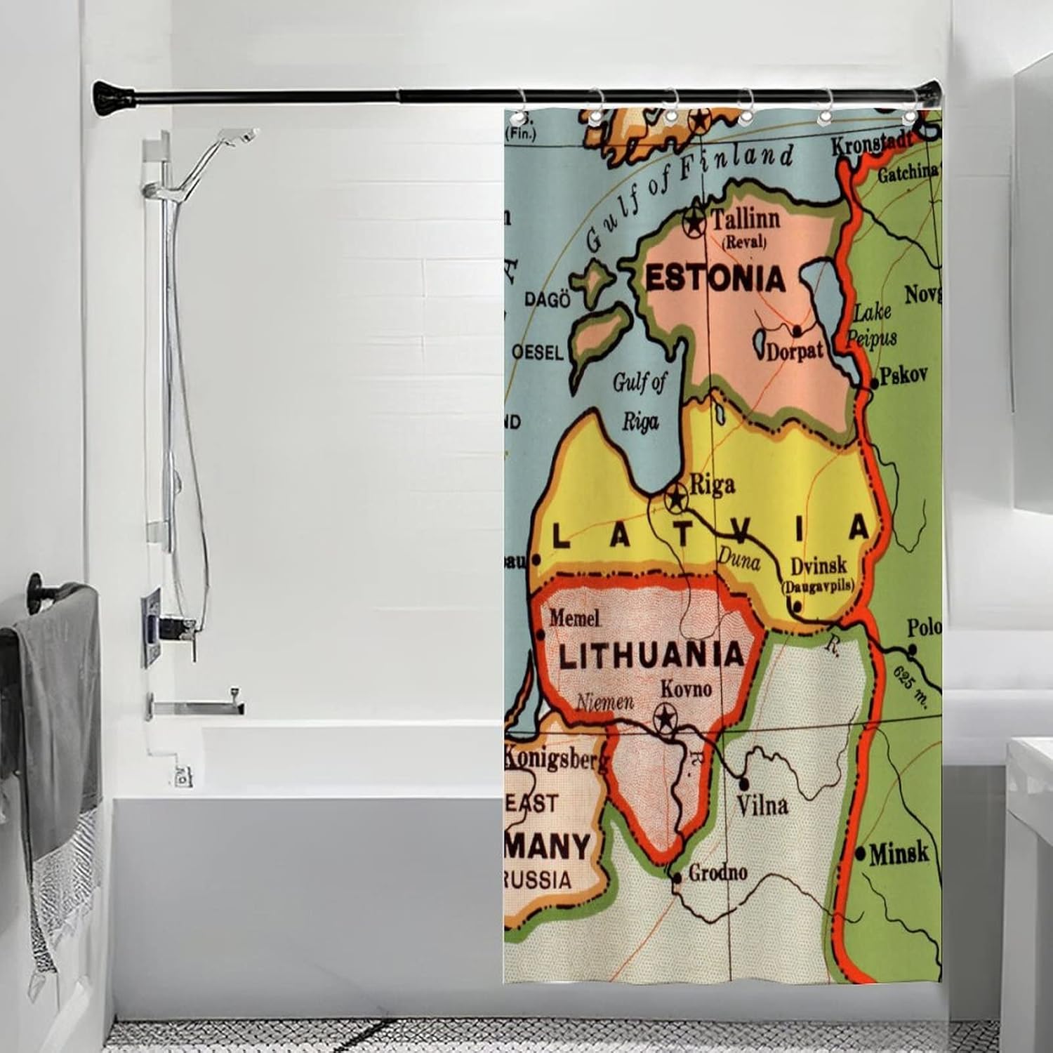 Premium 36x72 Inch Bathroom Shower Curtain Set