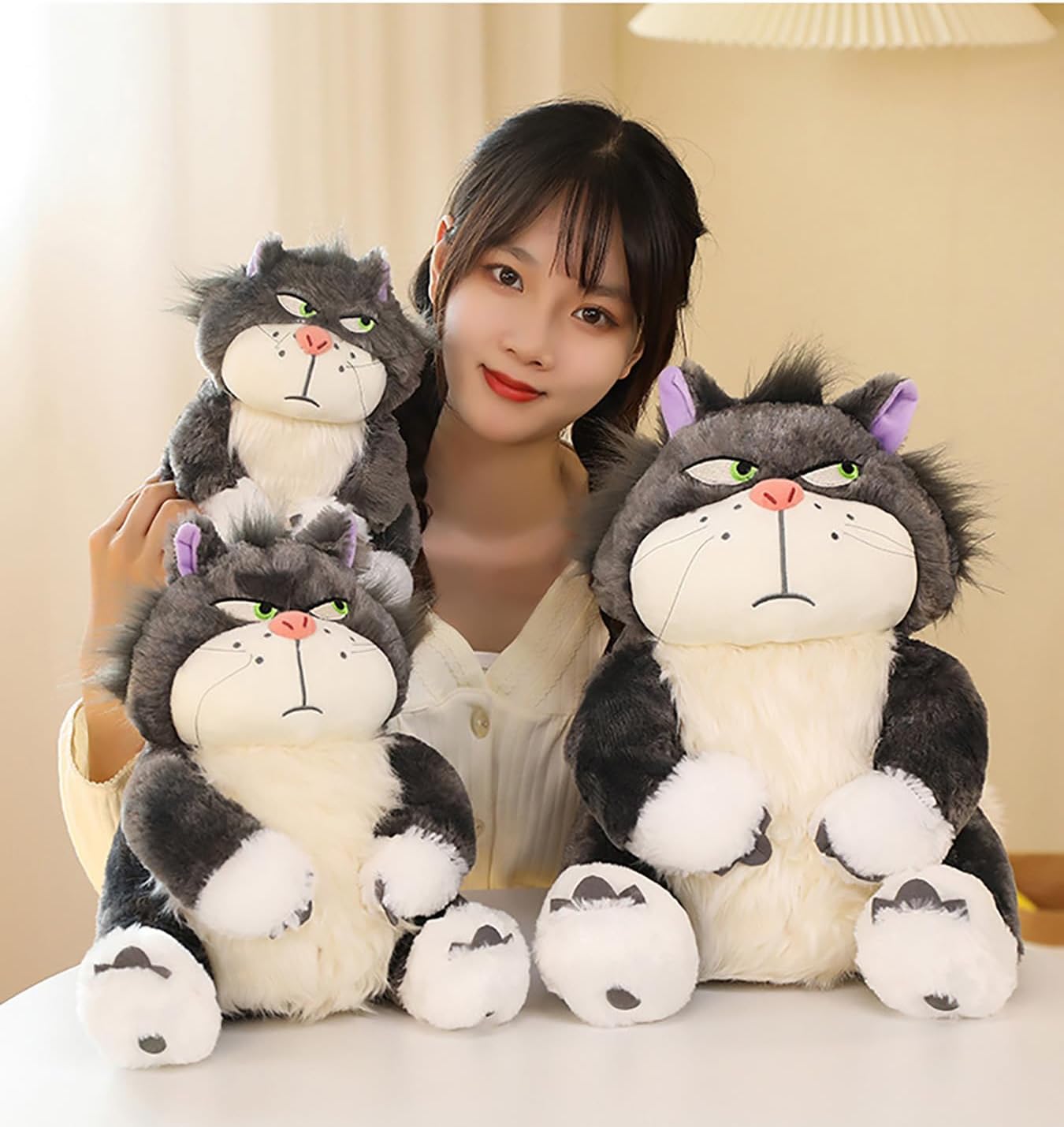 Cute Plush Cat Toy Cinderellas Cat Lucifer for Kids
