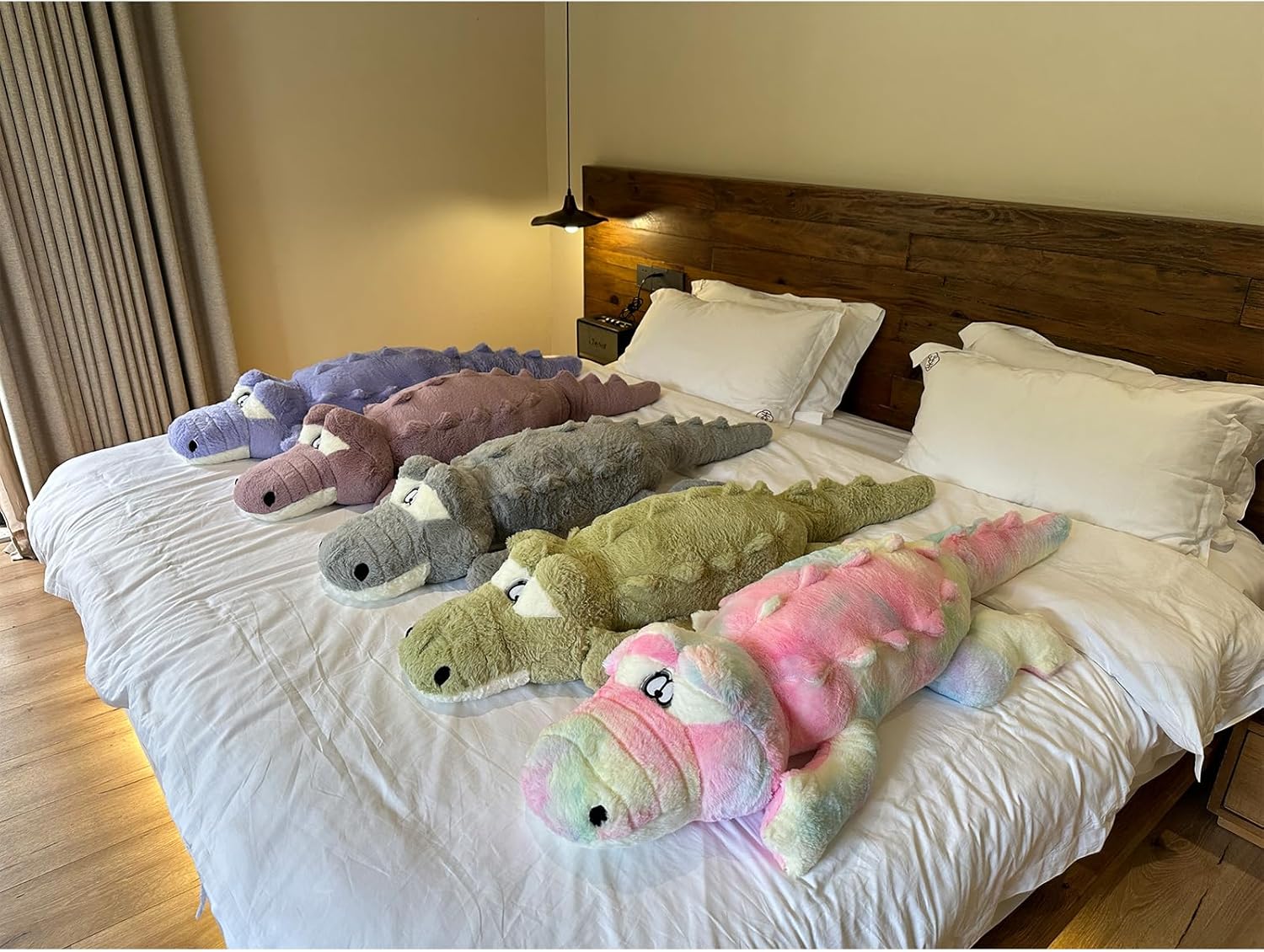 Hofun4U Alligator Plush Pillow Green