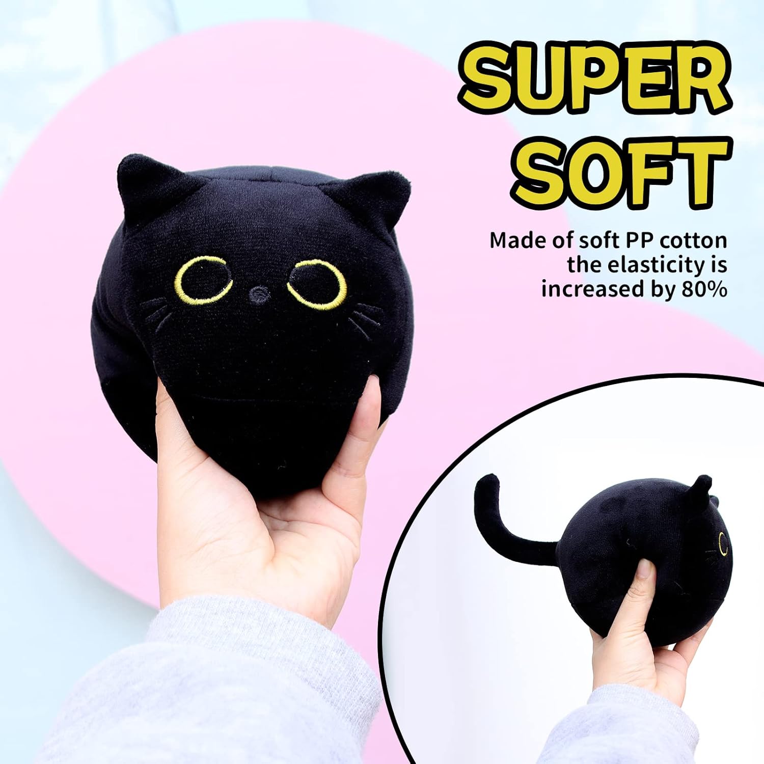 Three Black Cat Plush Perfect Gift for Kids