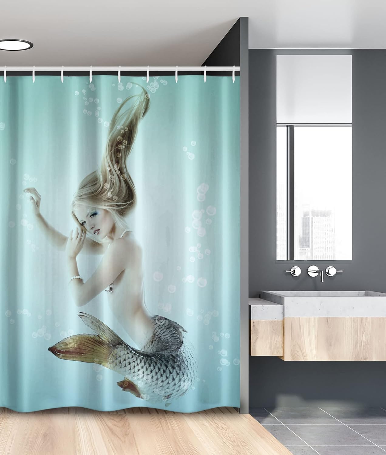 Ambesonne Mermaid Stall shower curtain