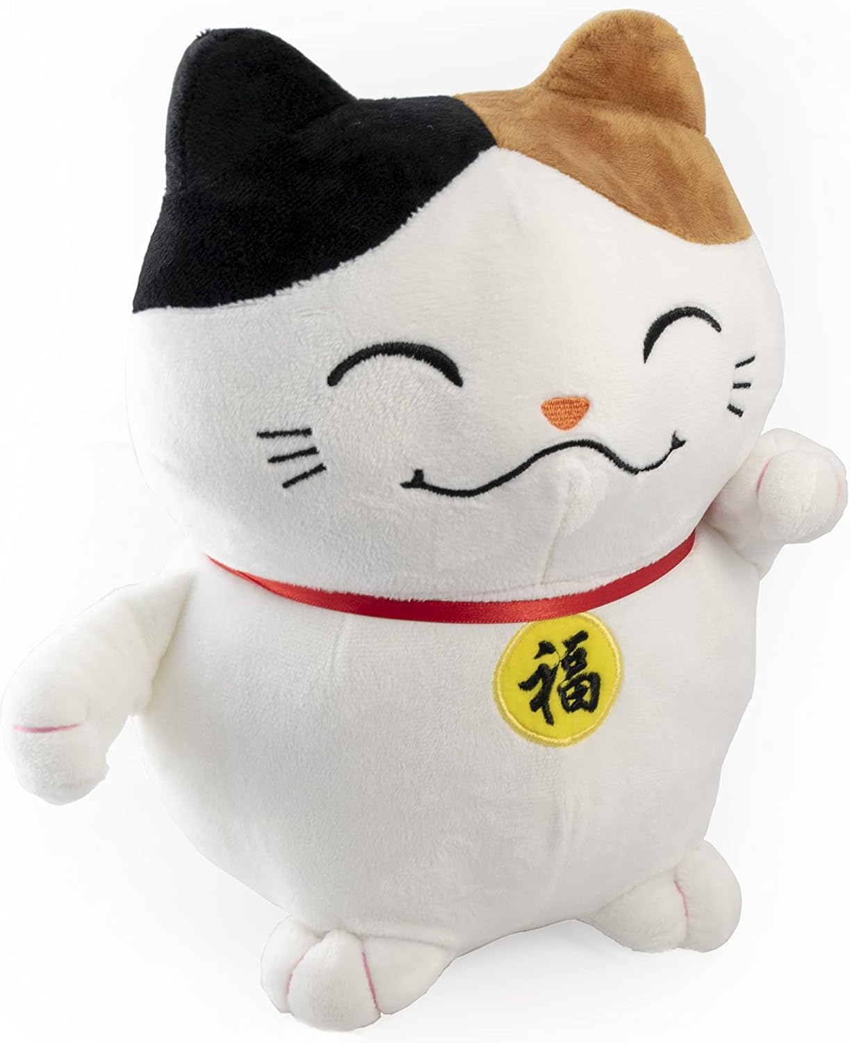 PrivateKeyed Kawaii Lucky Cat Plush with Waving Arm Ultra-Soft and Hypoallergenic