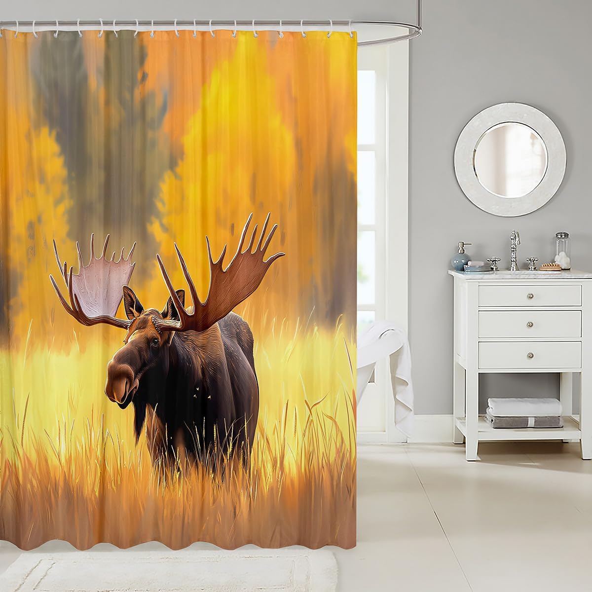 Feelyou Kids Moose Shower Curtain 72x78