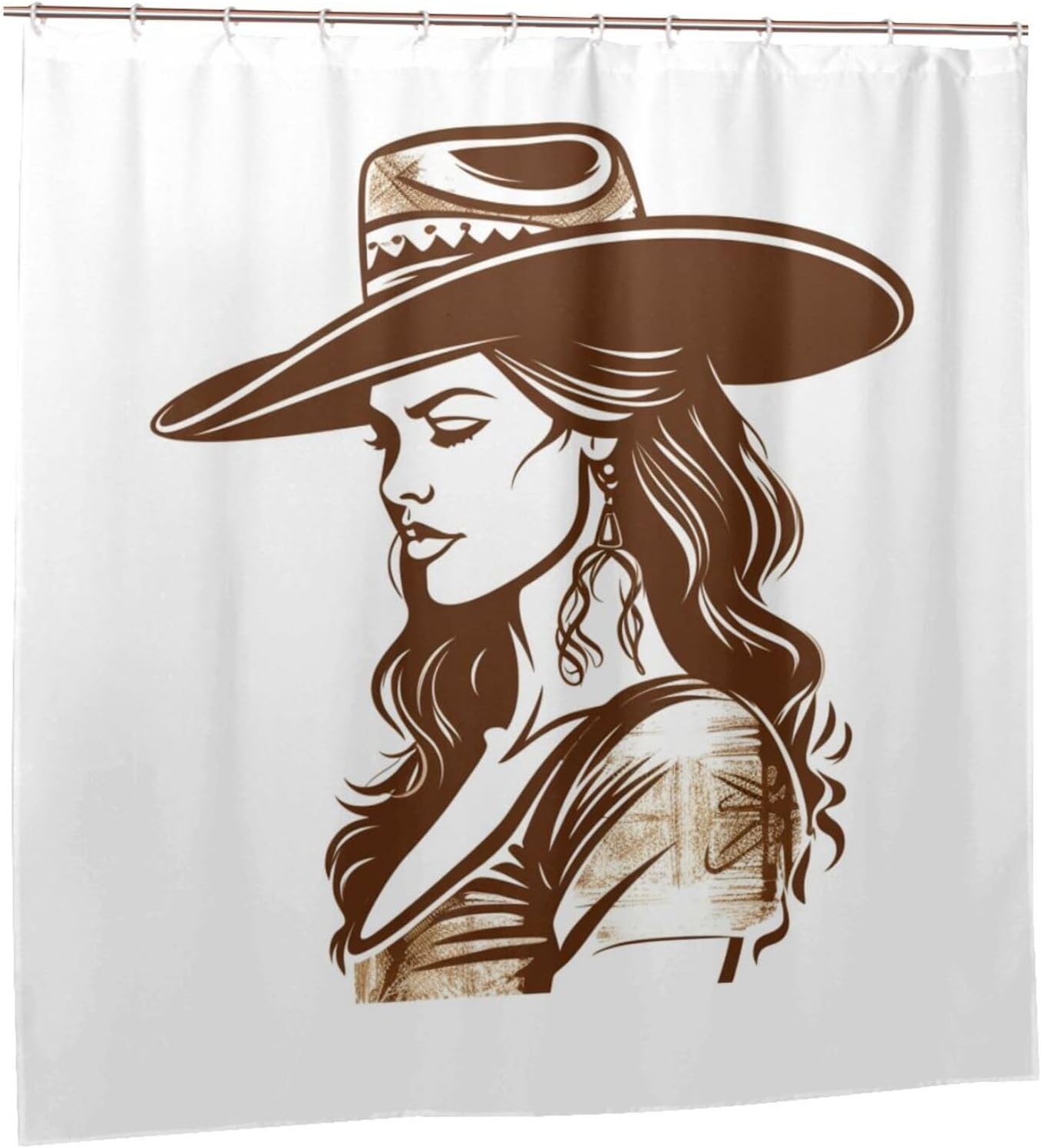 Cowboy Girl Shower Curtain Set