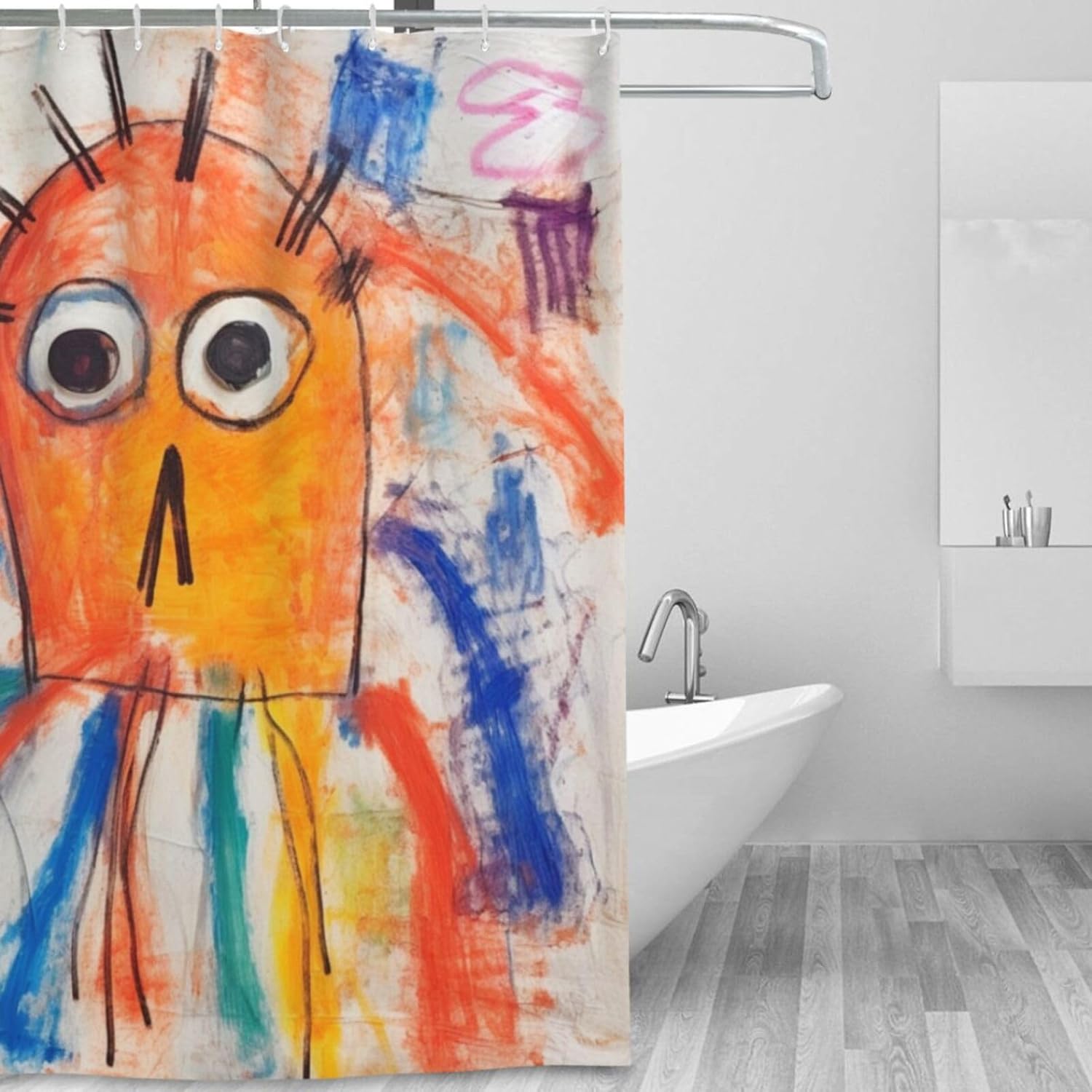Abstract Octopus Shower Curtain Set for Bathrooms