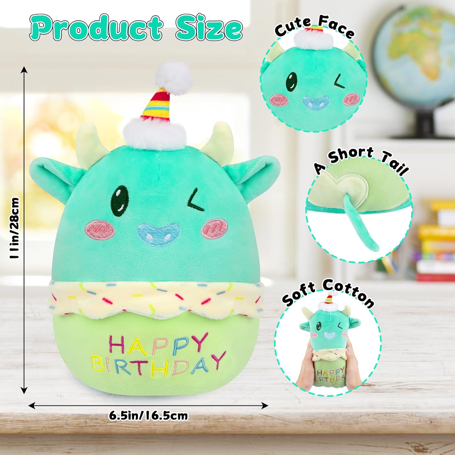 11 Green Cow Plush Toy