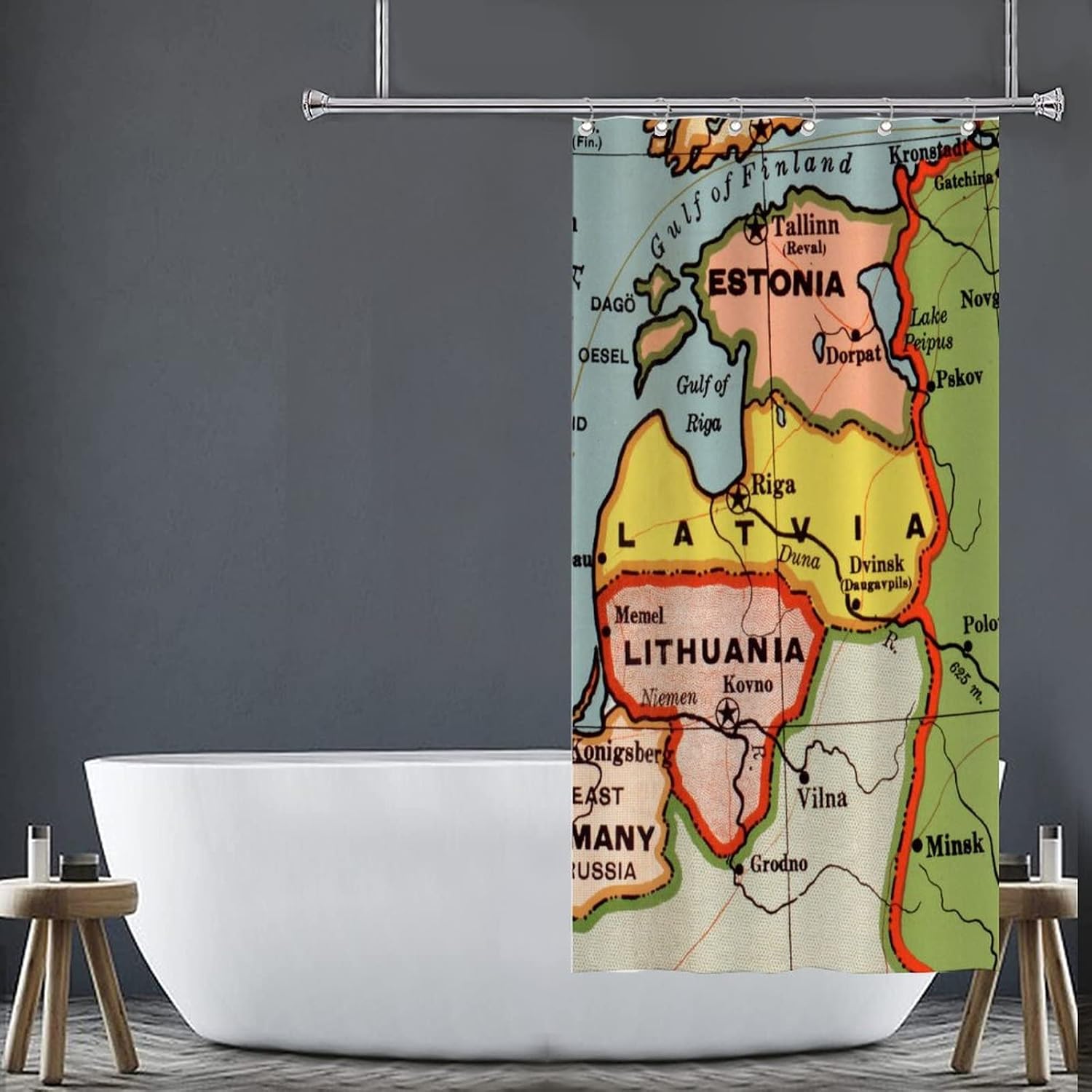 Premium 36x72 Inch Bathroom Shower Curtain Set