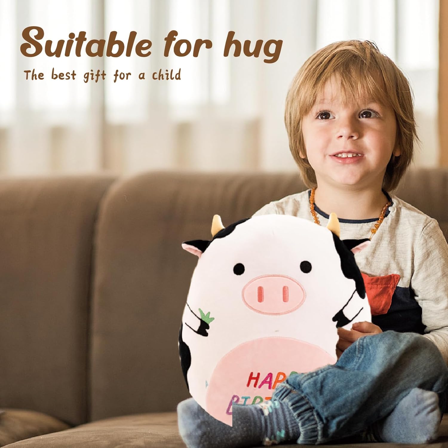 Big 145 Cow Pillow Perfect for Kids Birthdays Adorable and Cozy