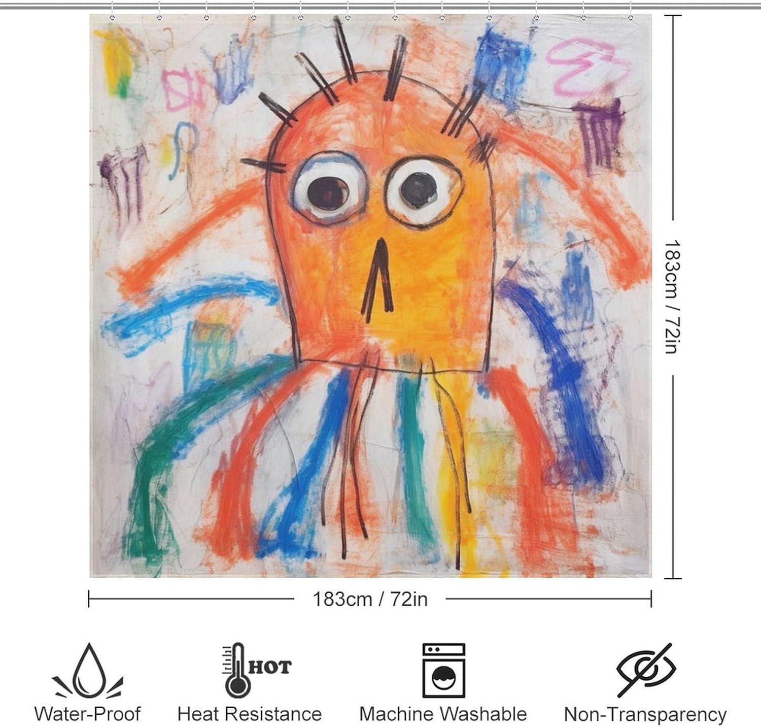 Abstract Octopus Shower Curtain Set for Bathrooms