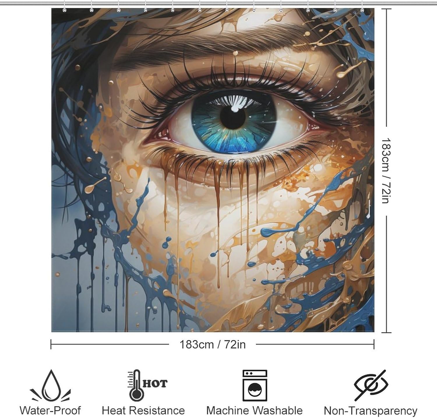 Perfect Blue Eye Shower Curtain for Your Bathroom