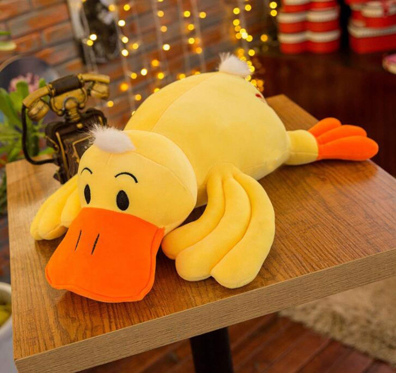 Ruzucoda Super Soft Plush Yellow Duck Hugging Pillow for Kids Ages 2