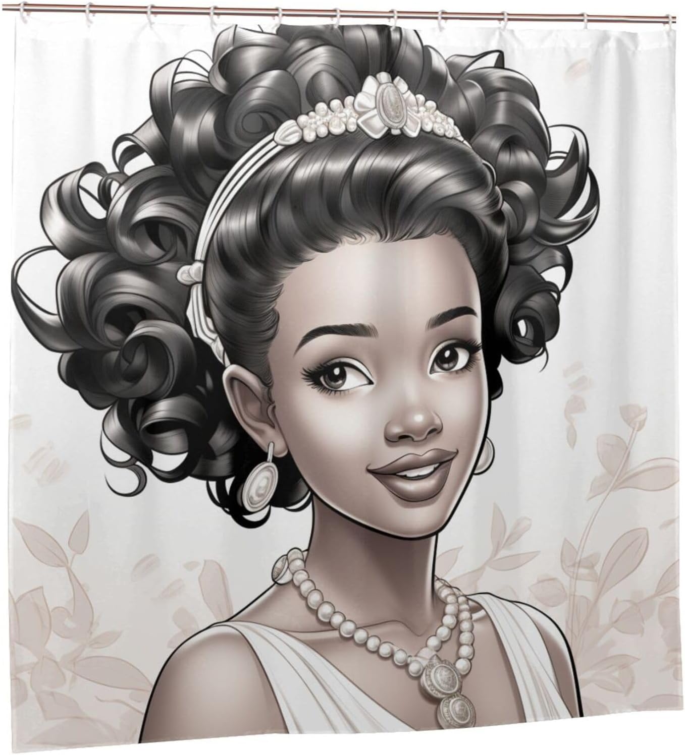 Limited-Time Bundle African American Princess Boho Shower Curtain for Bathroom