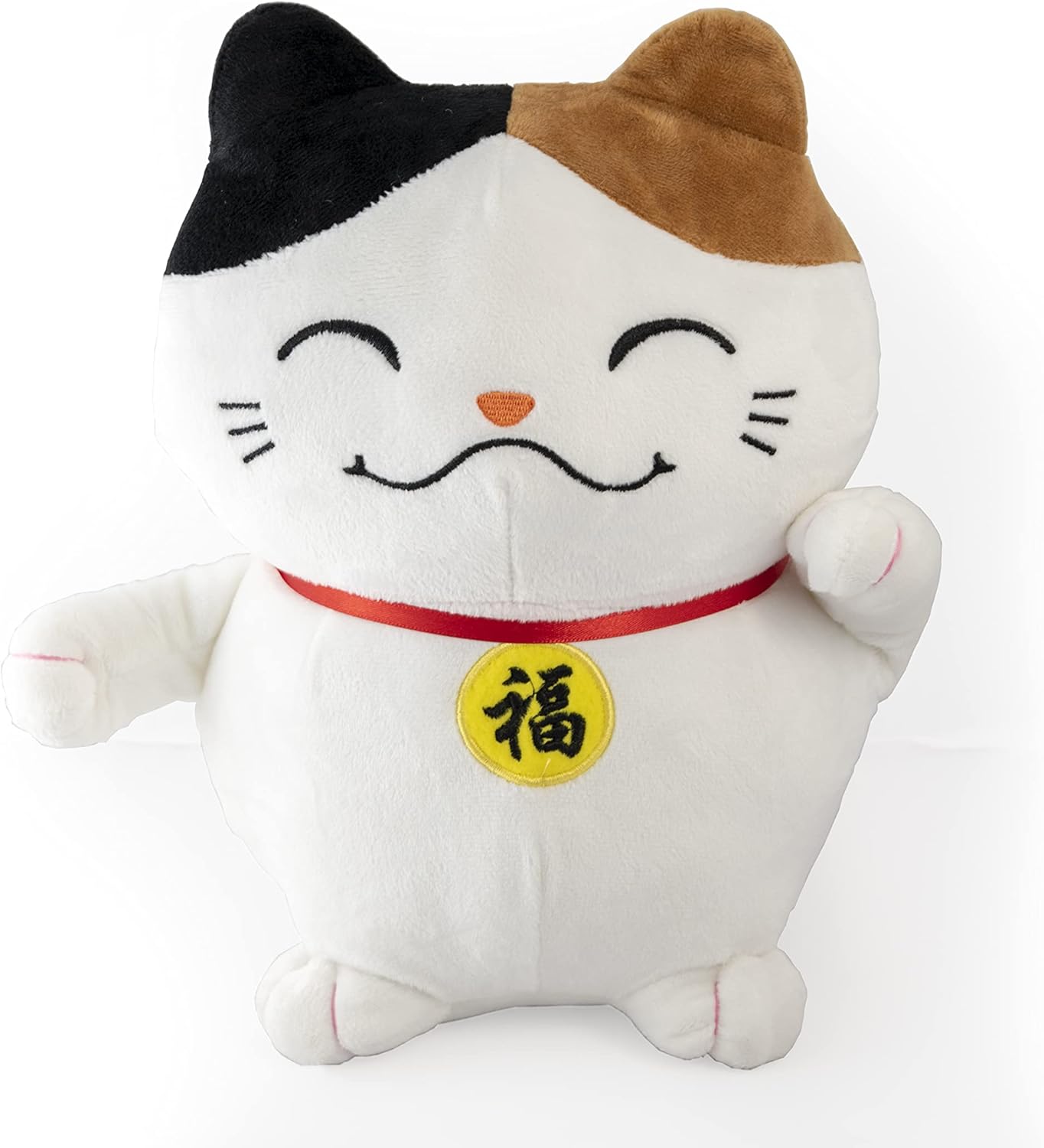 PrivateKeyed Kawaii Lucky Cat Plush with Waving Arm Ultra-Soft and Hypoallergenic