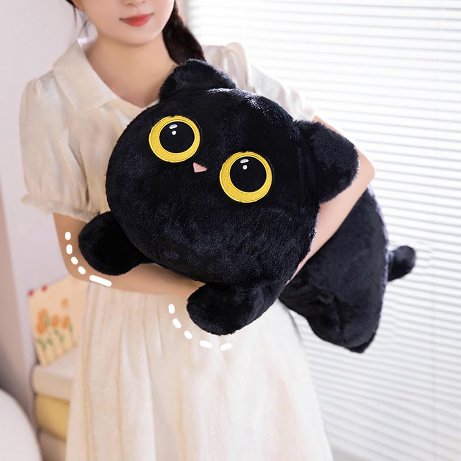 PEACH CAT 275 inch Plush Pillow Kitten Playmate