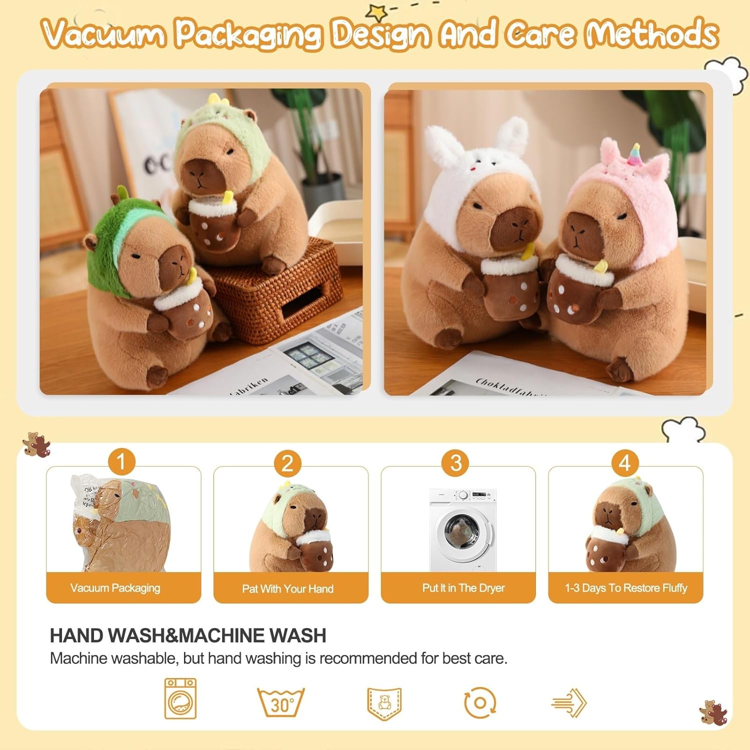 Capybara Plush Pillow - Cuddly Cuddles Safe Adorable Gift