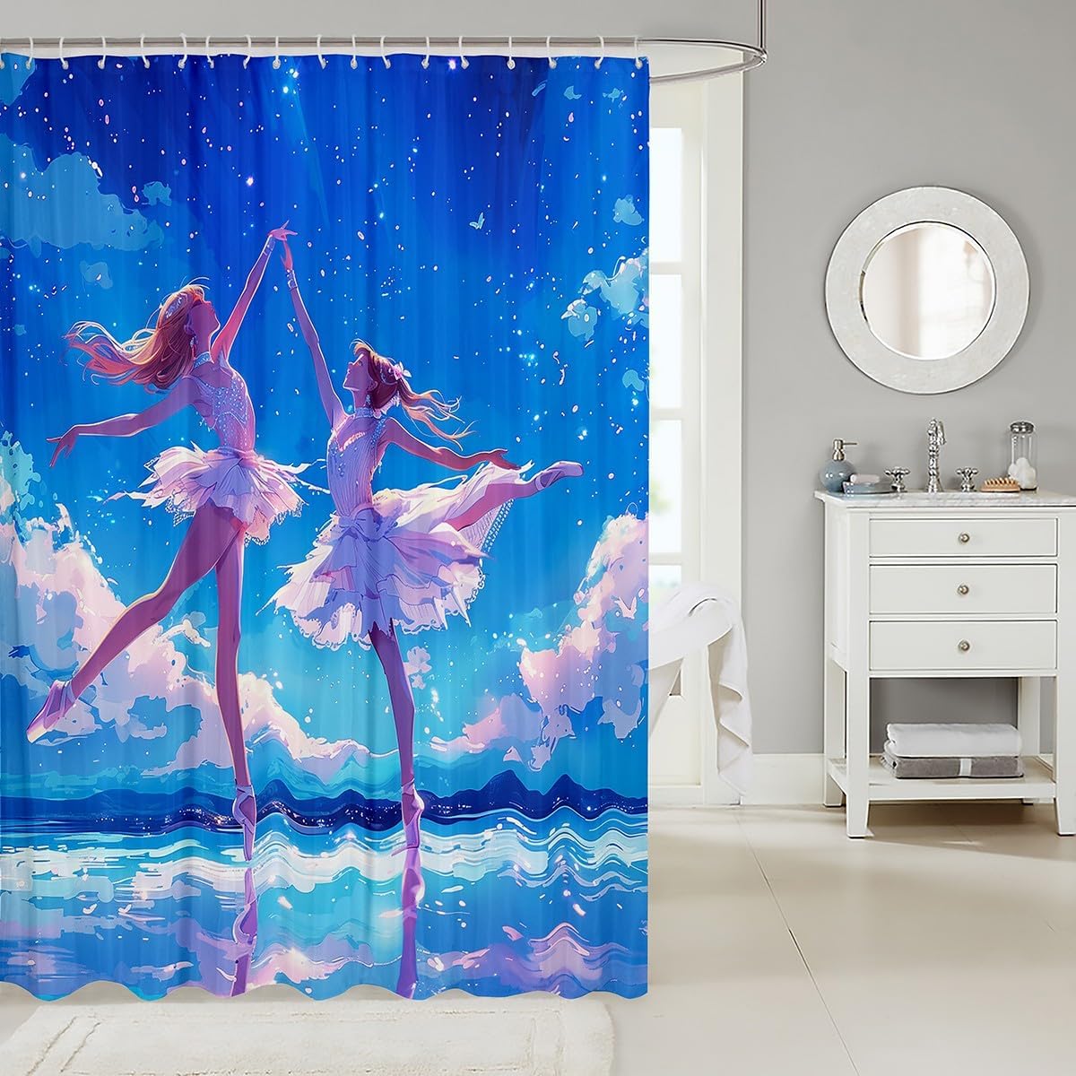 Ballet-Theme 72x72 Shower Curtain Set