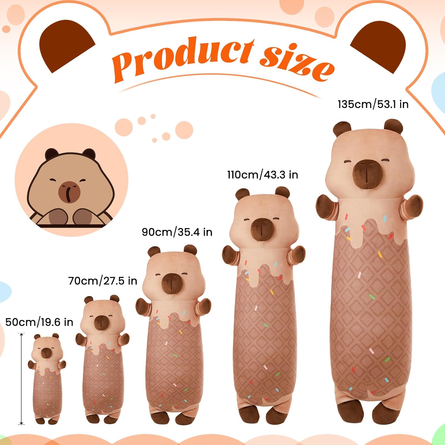 Adorable Fluffy Plush Pillow - Capybara Design
