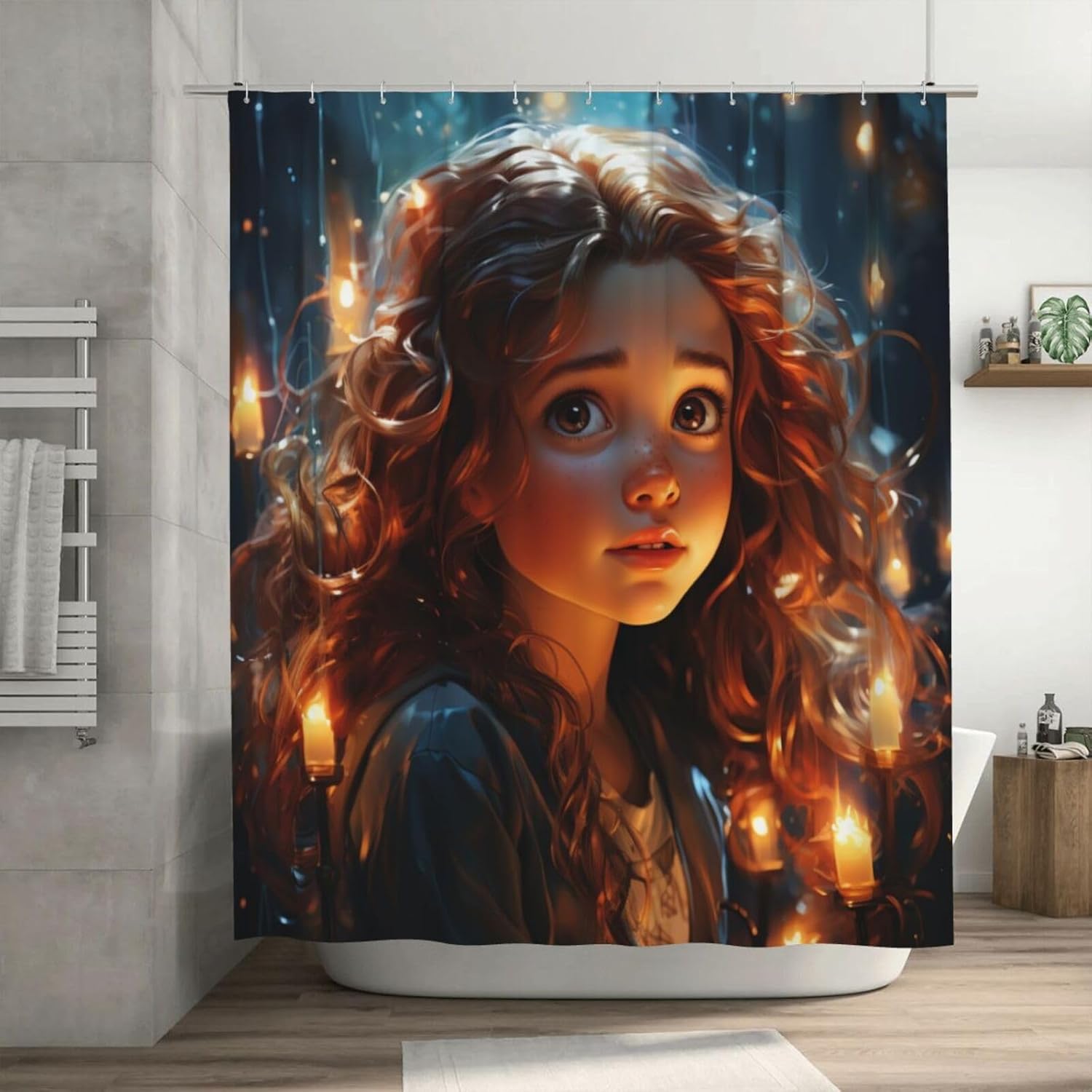 Cute Modern Boho Shower Curtain