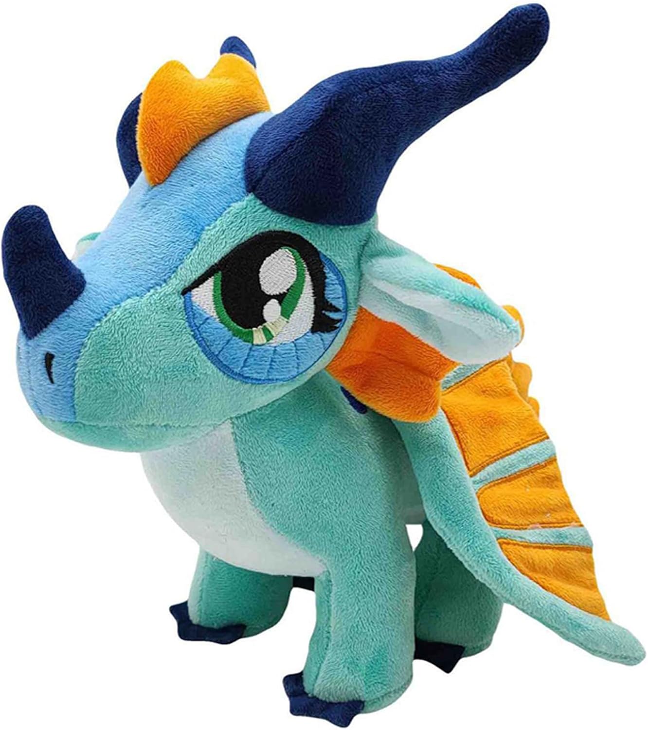 AngelGift Dragon Plush 12 Soft Flying Sky Blue Dragon Pillow Doll