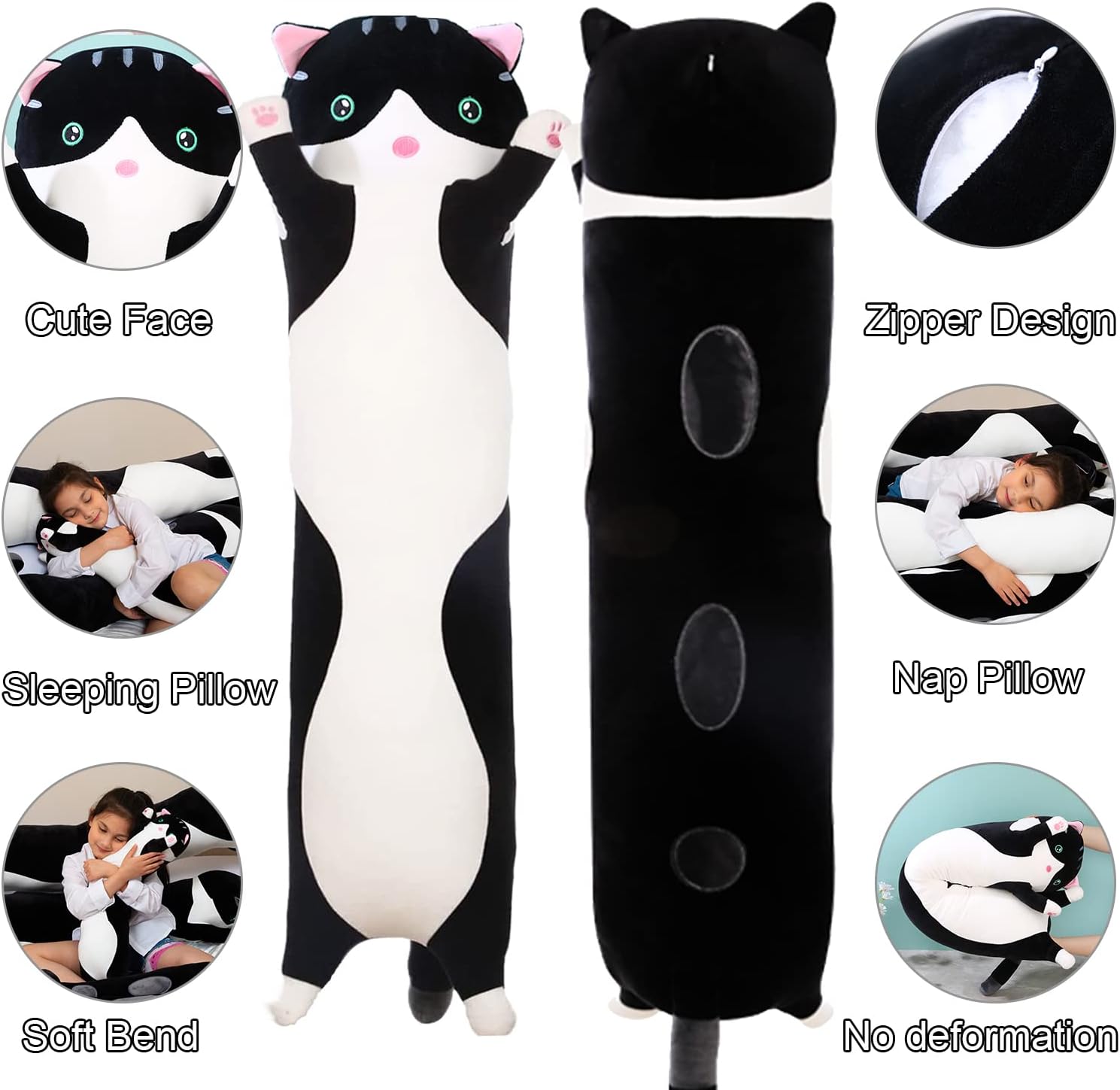 Giant Cat Pillow Plush Soft Animalradius Best Gift for Home and Gifting