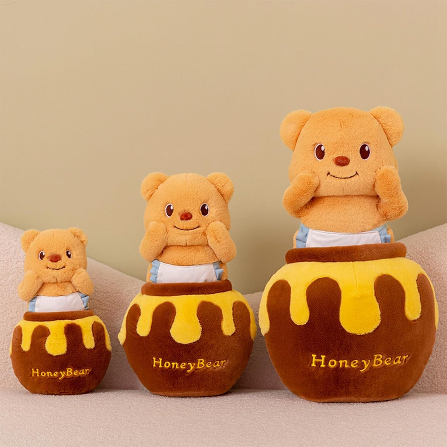 Plush Bear Pillow with Honey Bar Bear Stuffed Animal