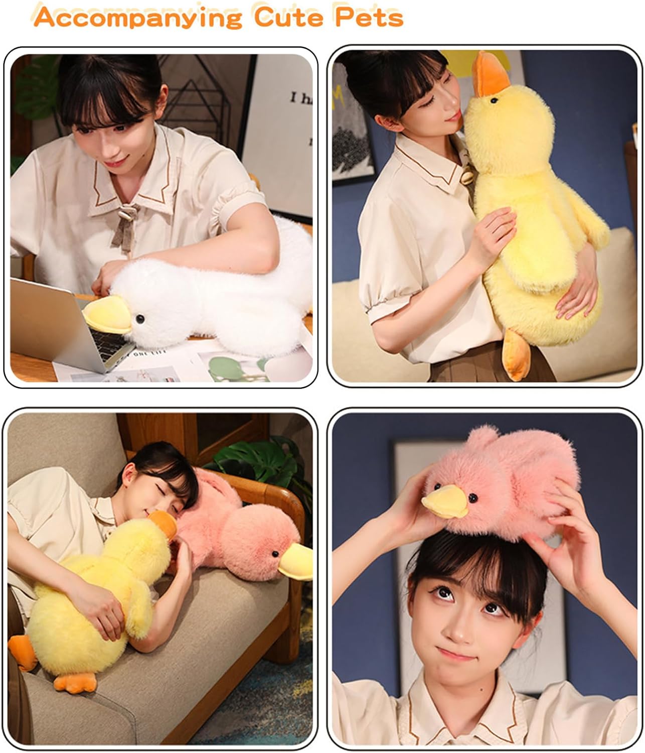 Perfect Choice for Kids Fluffy Duck Stuffed Animal Plush